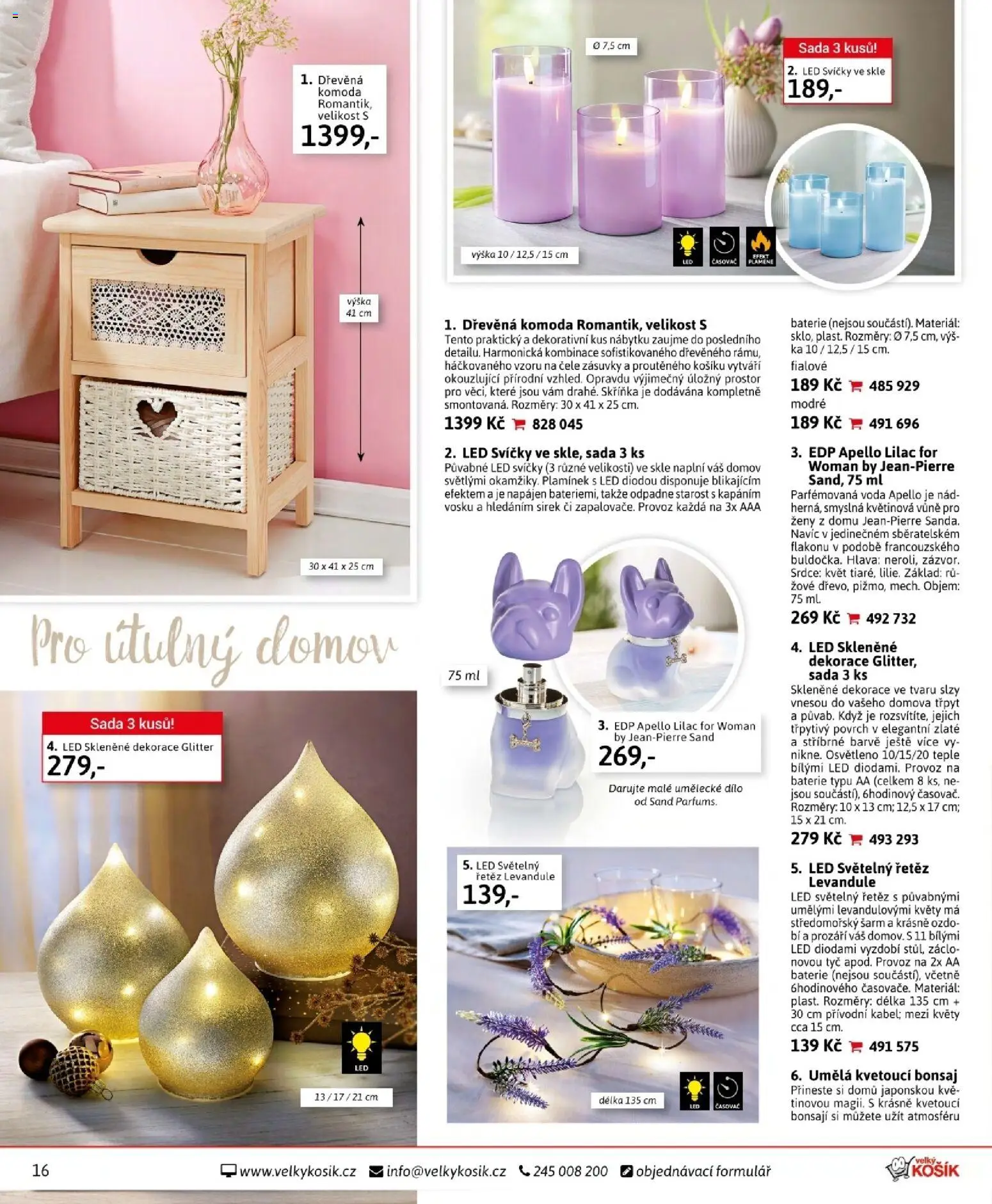 Velký Košík katalog únor 2026 od 01.02.2026 | Strana: 16 | Produkty: Voda, Komoda, Baterie, LED
