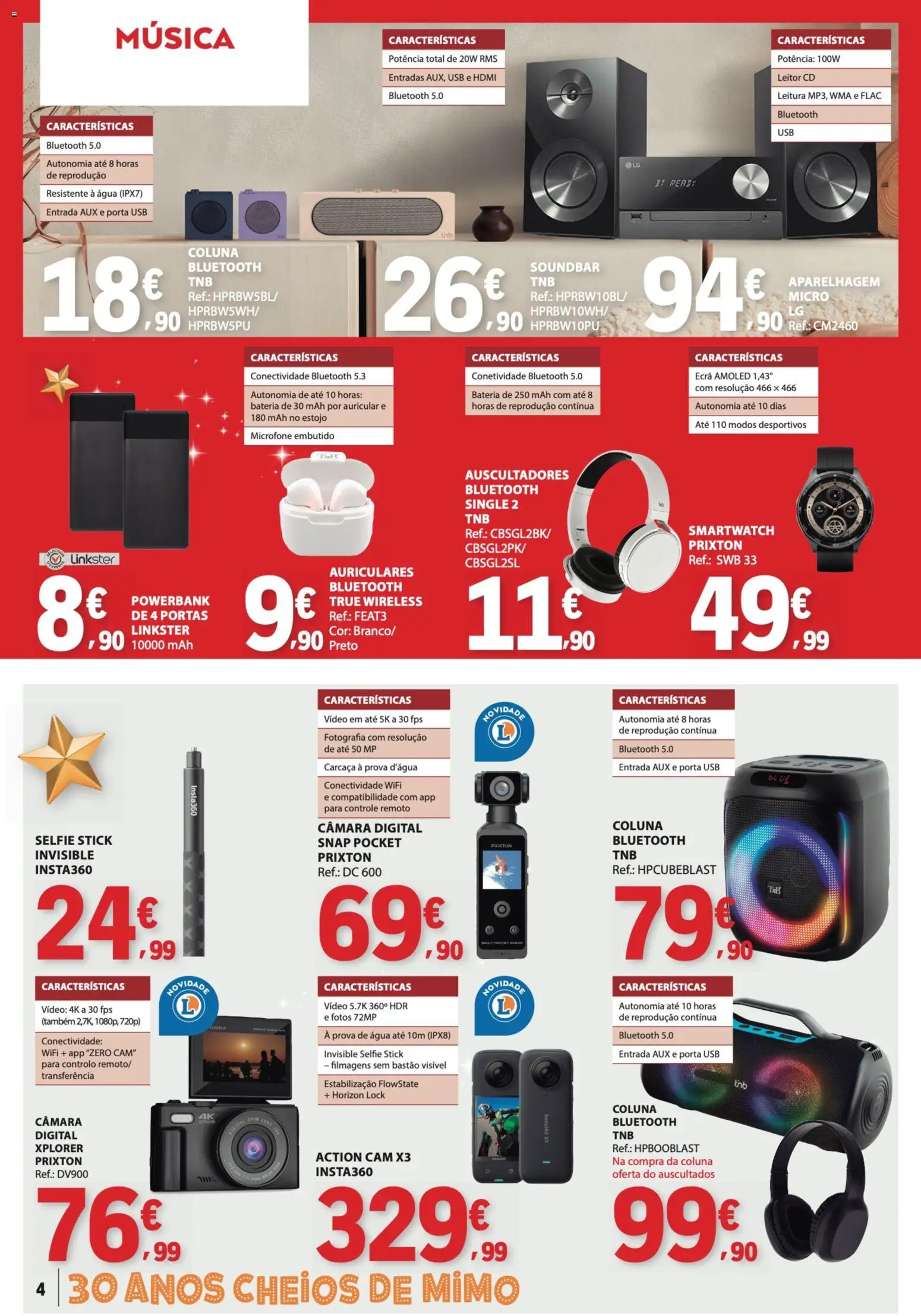 E.Leclerc folheto │ válido de 25.11.2025 | Página: 4 | Produtos: Agua, Porta, Microfone, Portas