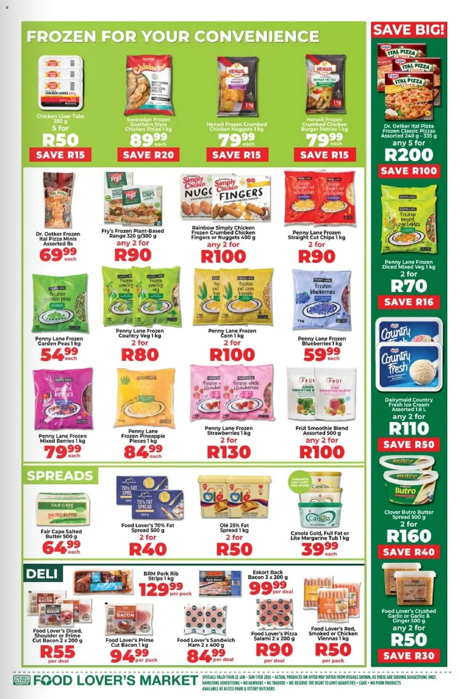New Food Lover's Market catalogue – valid from 22.01.2026 | Page: 7 | Products: Butter, Salami, Strawberries, Fat spread