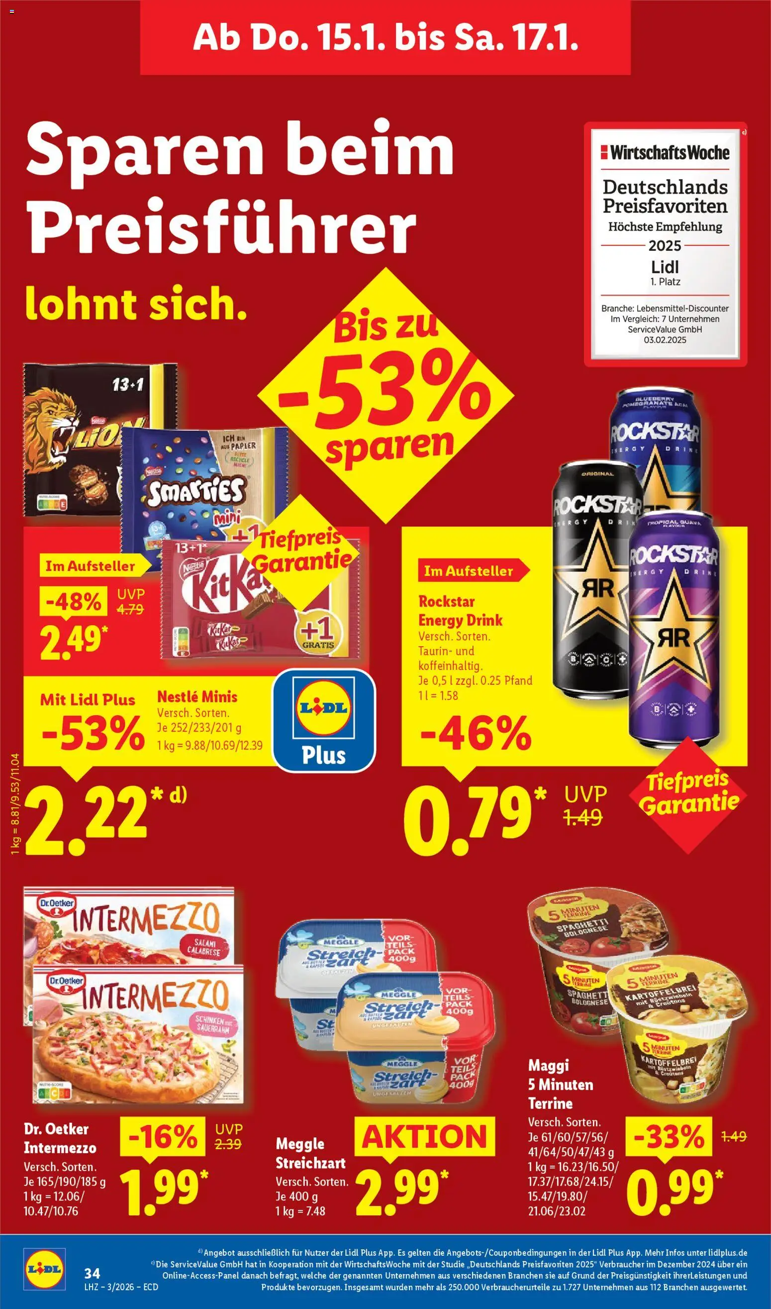 Lidl - Prospekt – gültig ab 12.01.2026 | Seite: 60 | Produkte: Maggi, Rockstar, Smarties, Schinken