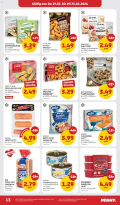 Penny Markt Flugblatt ab 19.02.2026 gültig | Seite: 13 | Produkte: Salat, Salami, Pizza