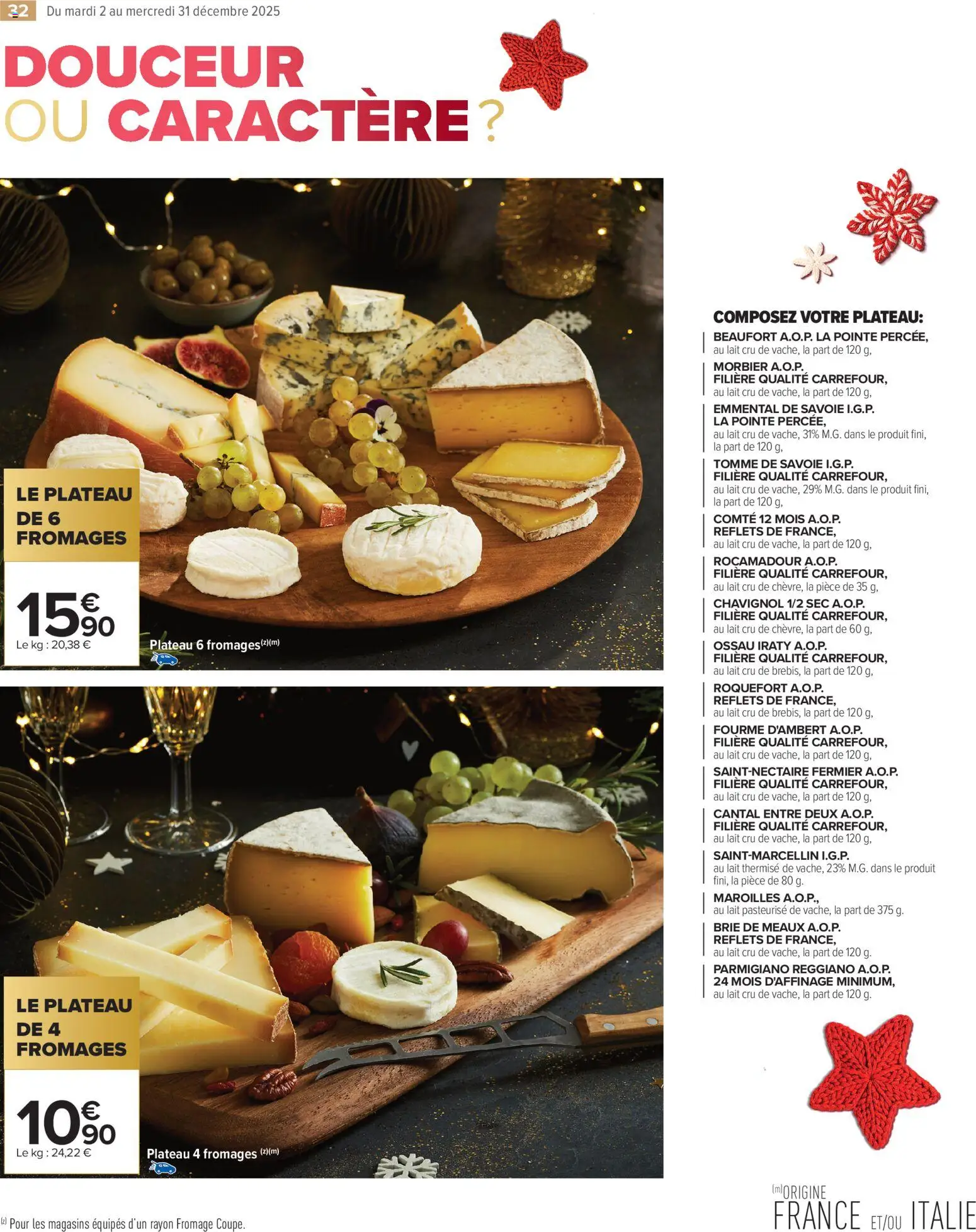 {H1} | Page: 32 | Produits: Beaufort, Emmental, Lait, Brie