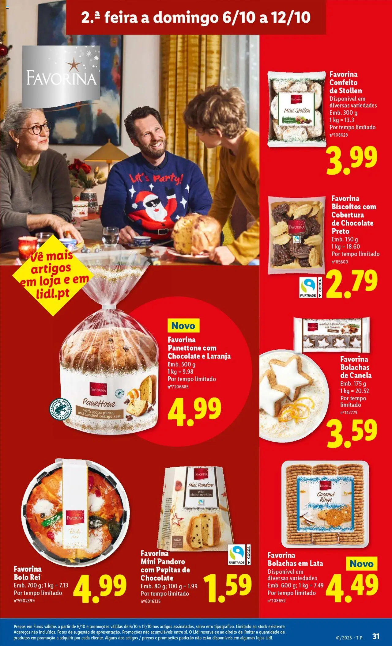 Lidl folheto │ válido de 06.10.2025 | Página: 31 | Produtos: Bolo, Canela, Chocolate, Biscoitos
