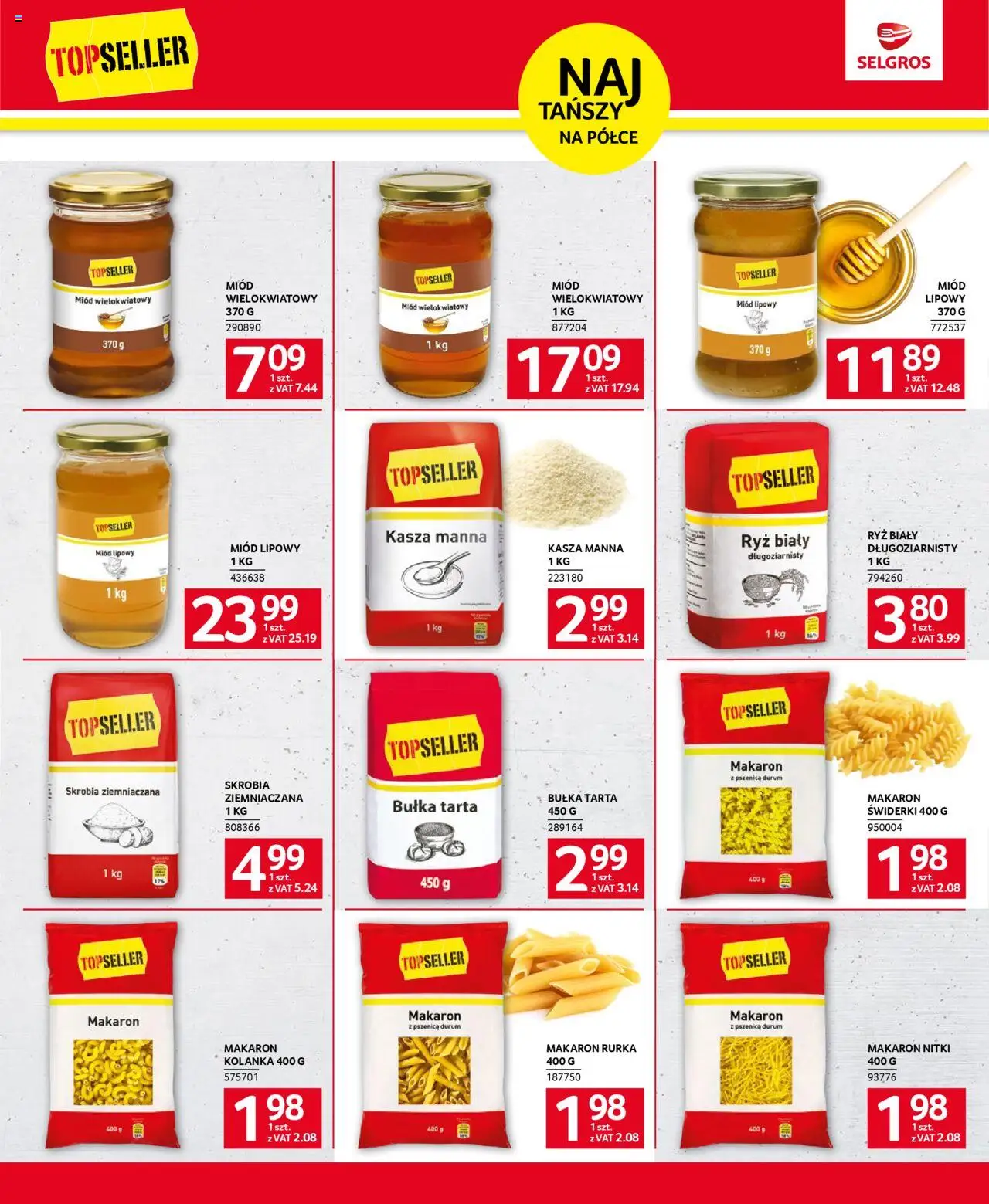 Selgros cash&carry Gazetka - Topseller od 22.05.2025 | Strona: 3 | Produkty: Bułka tarta, Bułka, Ryż, Makaron