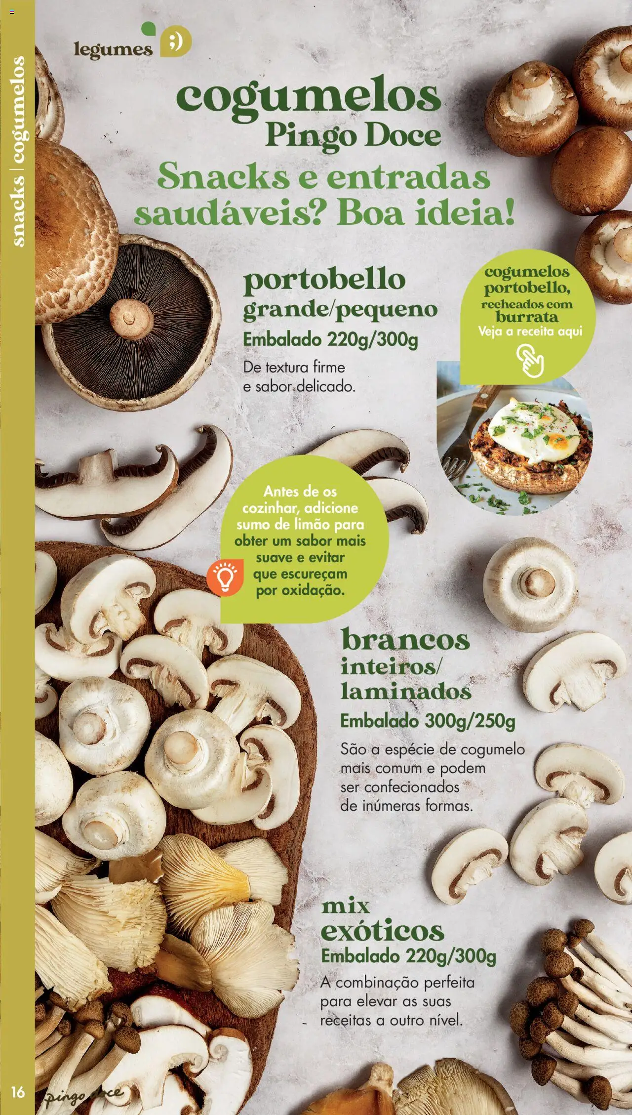 Pingo Doce - Catálogo Fruta e Legumes │ válido de 20.05.2025 | Página: 16 | Produtos: Sumo, Cogumelos