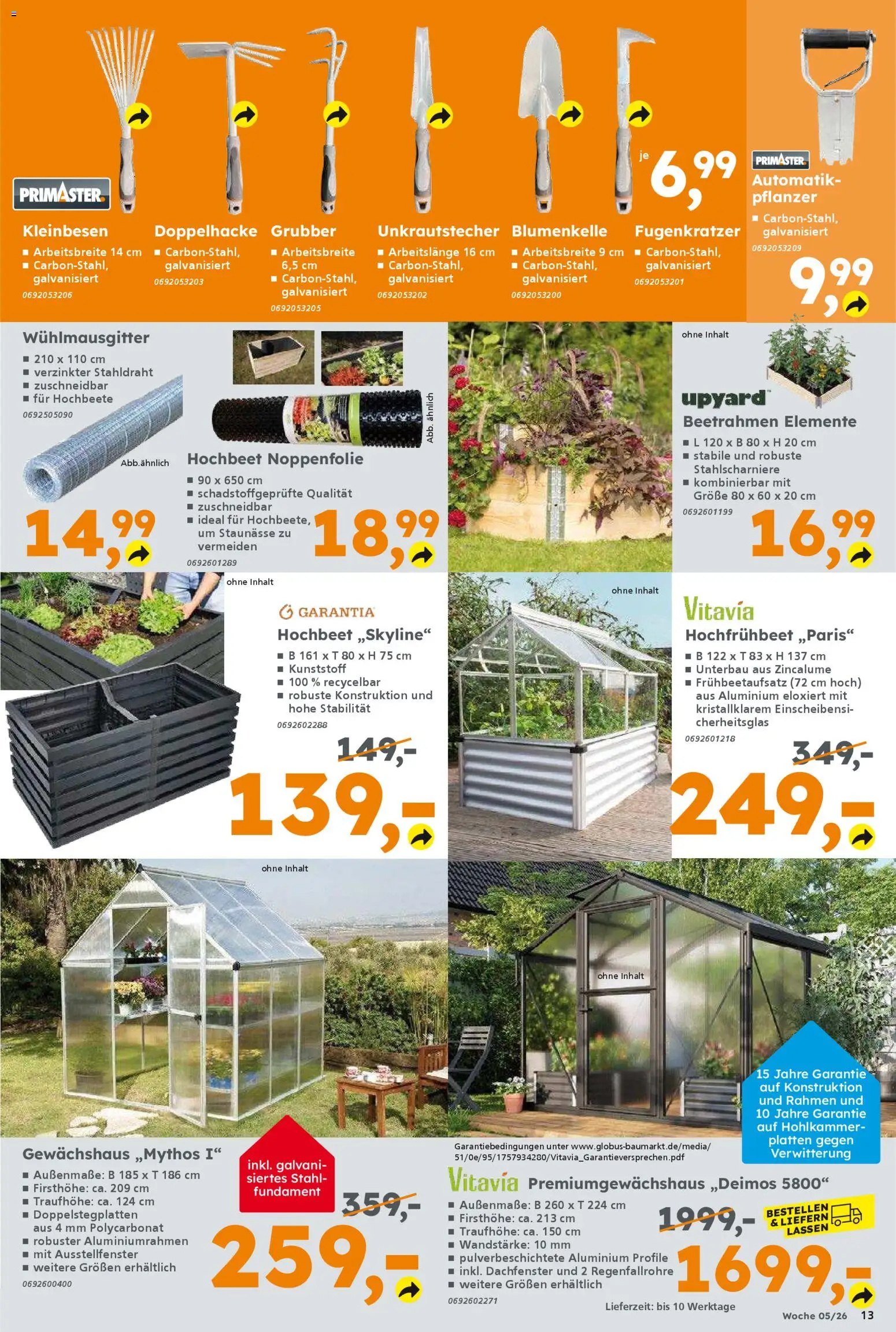Globus Baumarkt Prospekt 	 – gültig ab 26.01.2026 | Seite: 13 | Produkte: Hochbeet