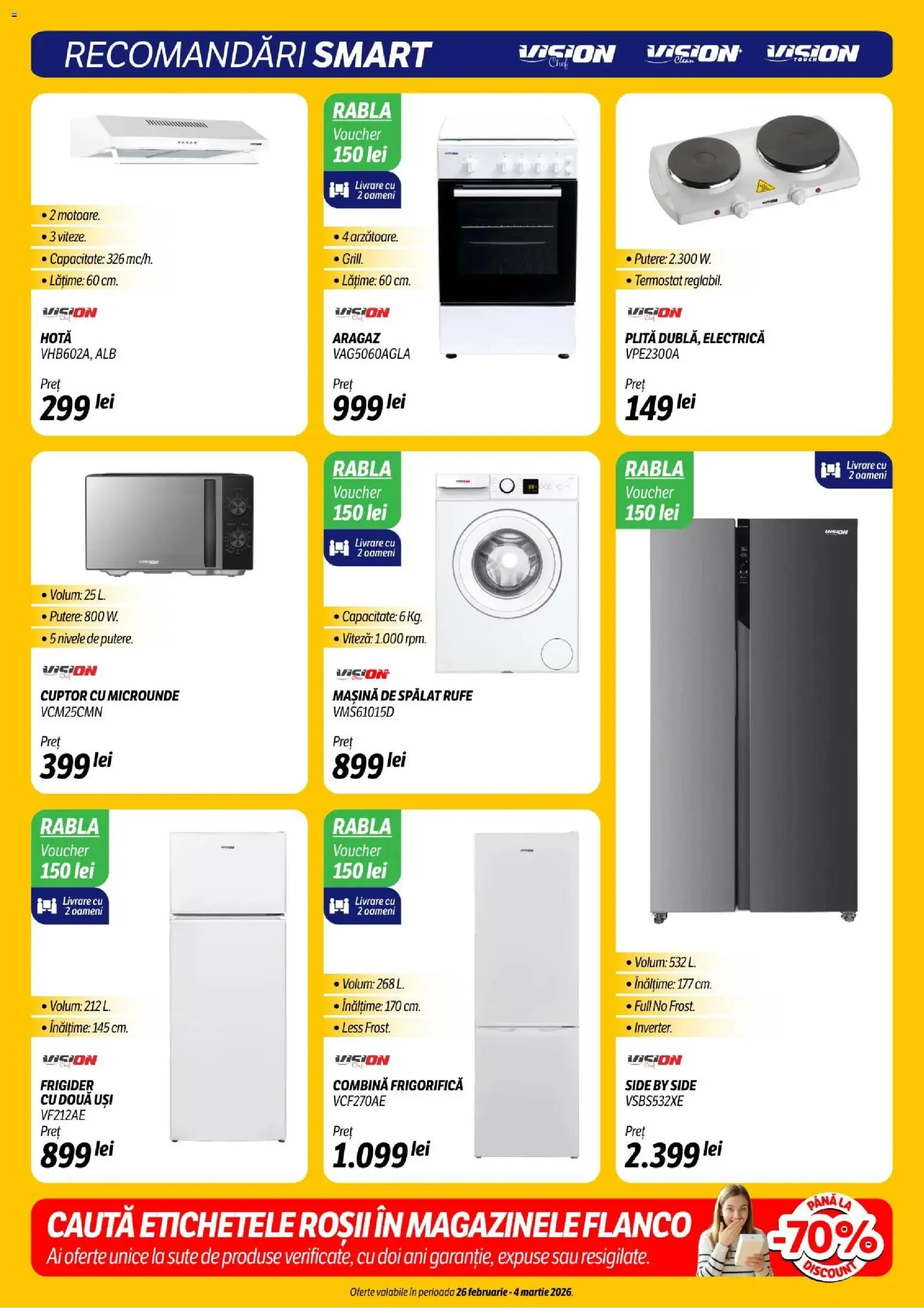 Noul catalog Flanco – valabil de la 26.02.2026 | Pagină: 21 | Produse: Hotă, Frigider, Cuptor, Roșii
