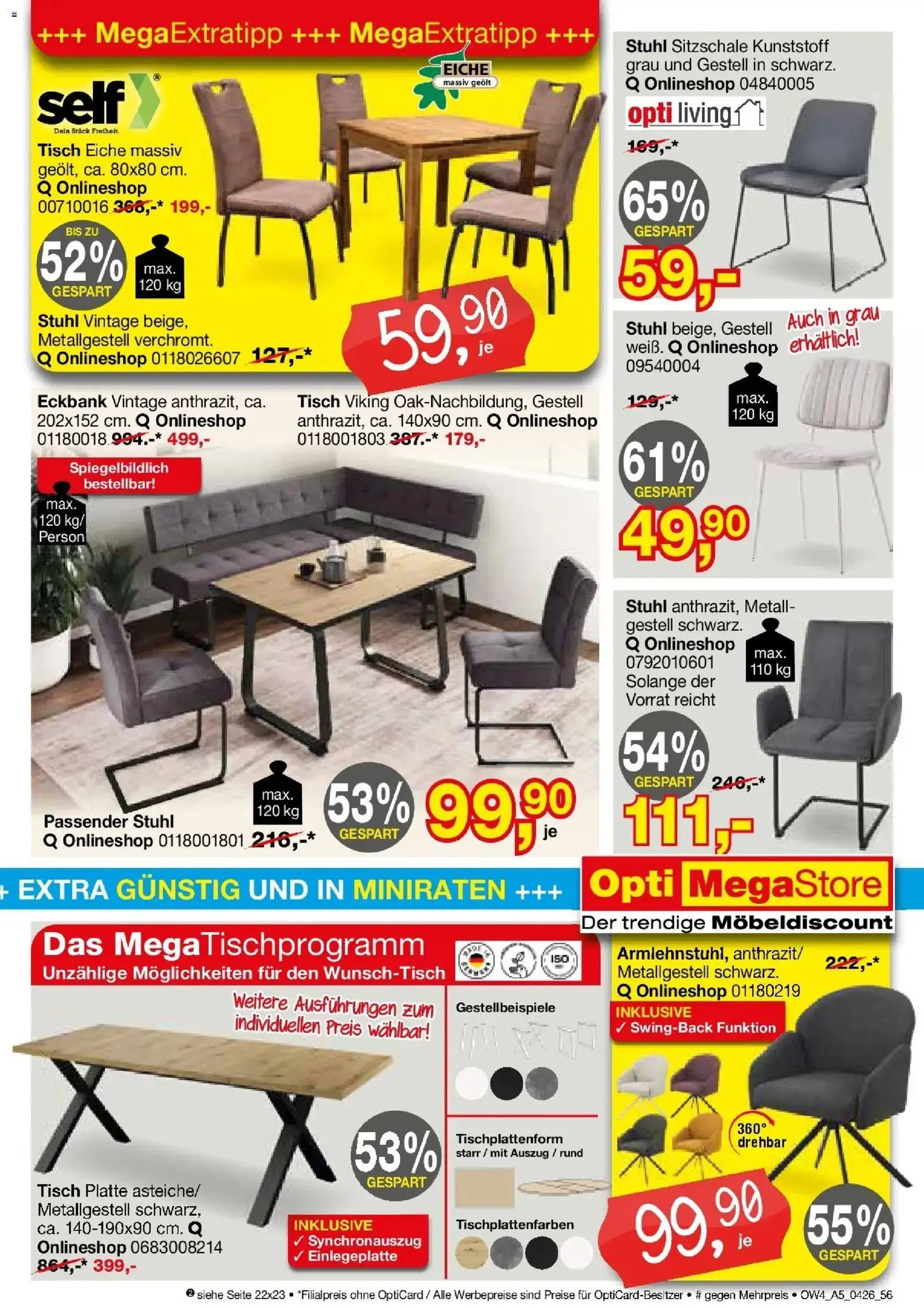 Angebote - Für Zuhause-Liebhaber – gültig ab 01.04.2026 | Seite: 57 | Produkte: Eckbank, Tisch, Stuhl