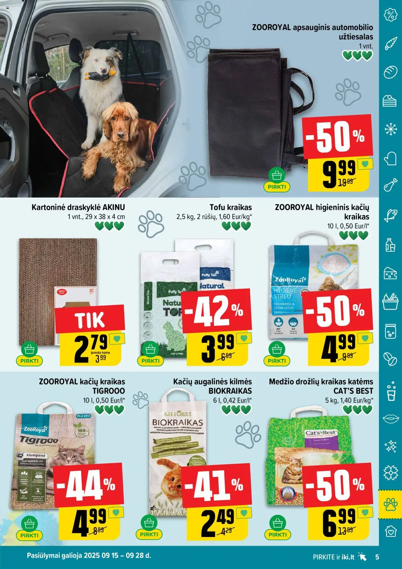 IKI akcijos nuo 15.09.2025 | Puslapis: 5 | Prekių: Užtiesalas