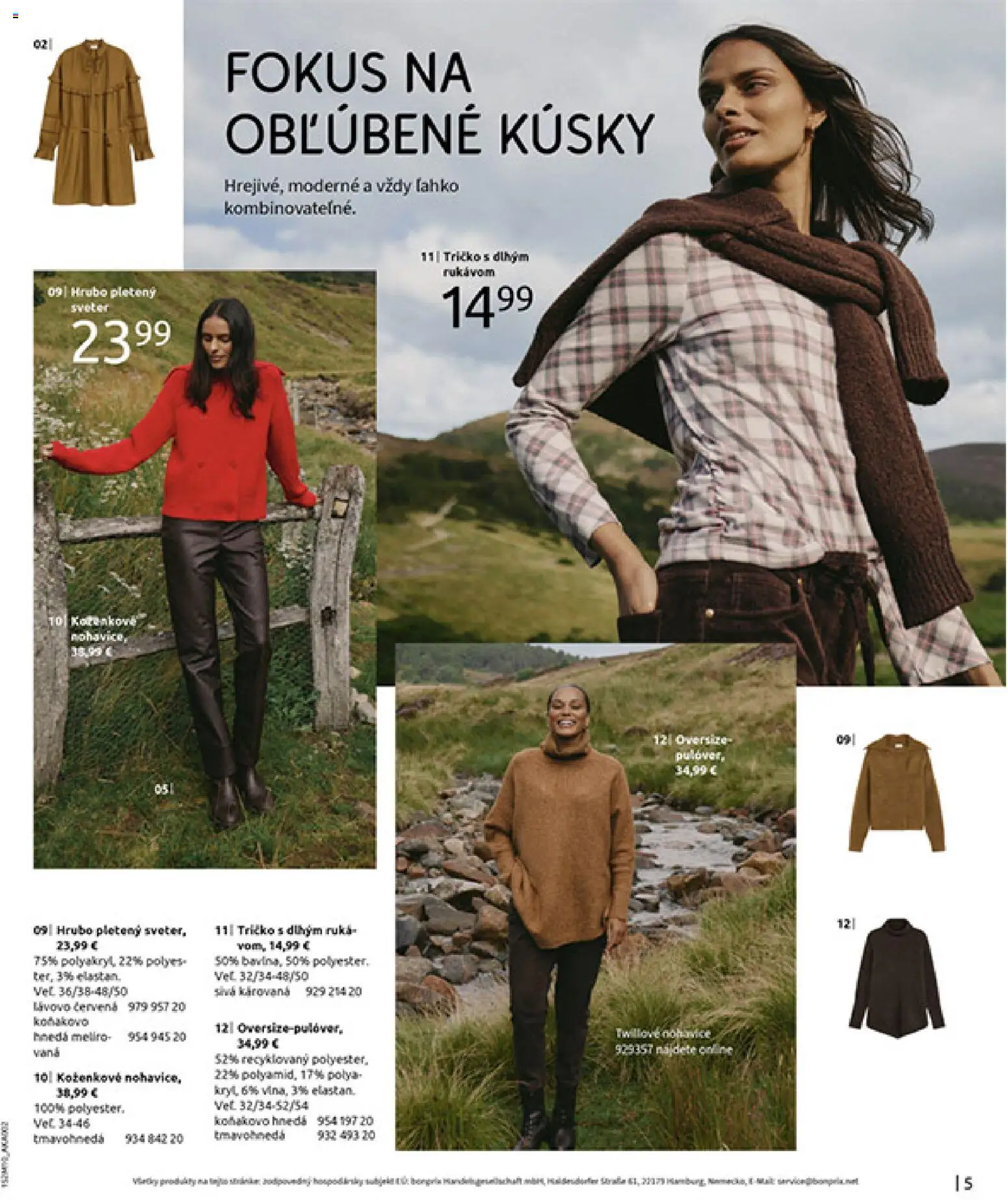 Nové Bonprix akcie – leták je platný od 24.11.2025 | Strana: 7 | Produkty: Tričko, Sveter, Nohavice