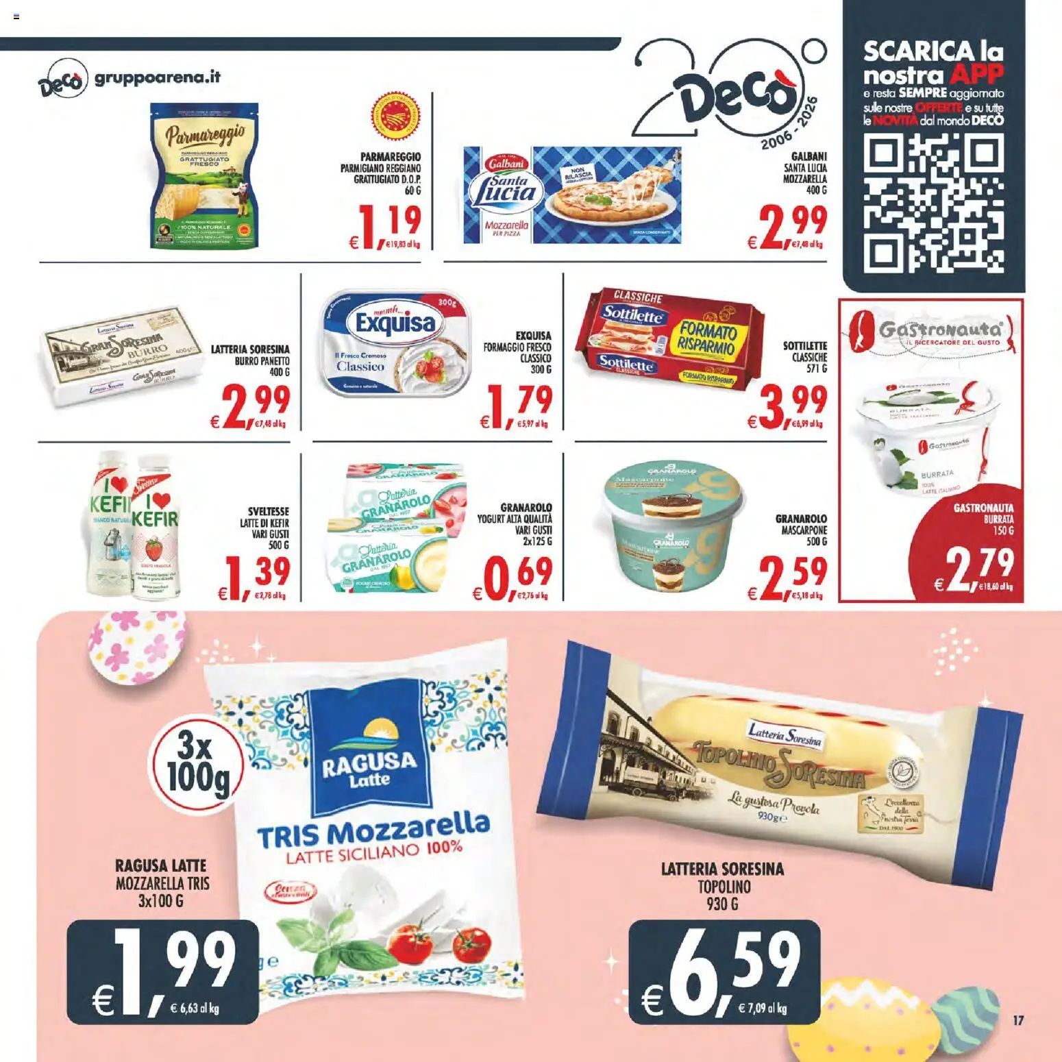 Volantino Decò del 27.03.2026 | Pagina: 17 | Prodotti: Pizza, Mozzarella, Burro, Burrata