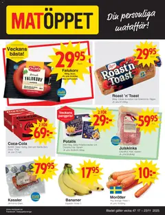 Matöppet - erbjudanden - Förhandsvisning av reklamblad från butik Matöppet aktuell från 17.11.2025