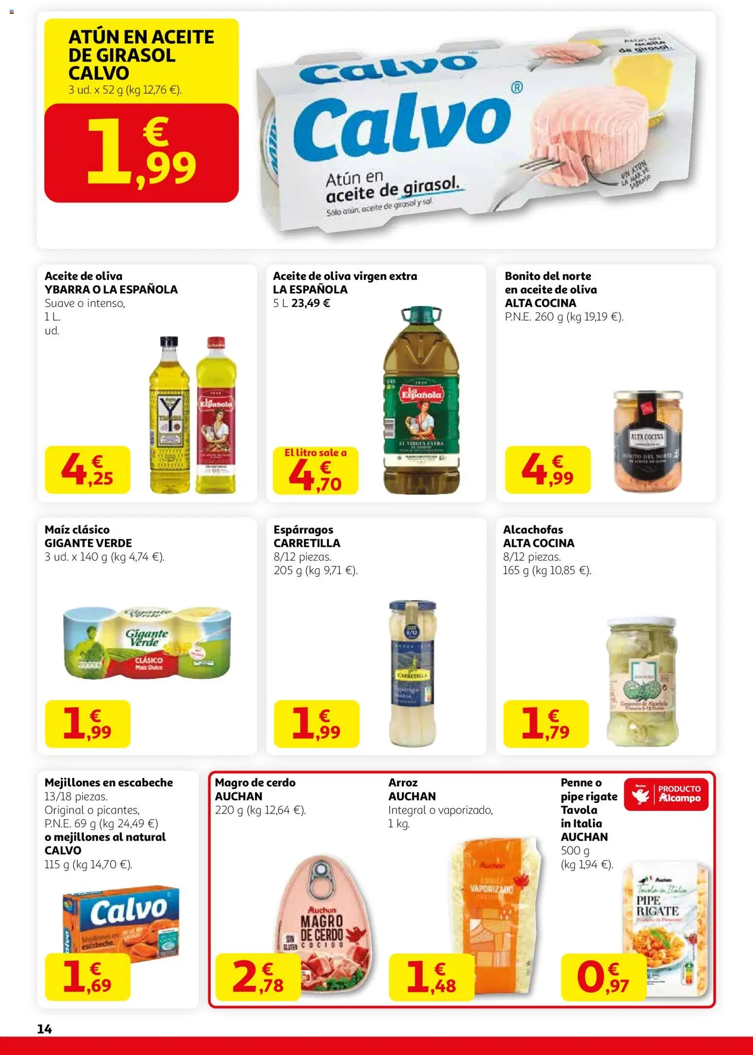 Alcampo - HP Nacional  │ válido desde el 12.02.2026 | Página: 14 | Productos: Aceite, Arroz, Aceite de oliva, Cocina