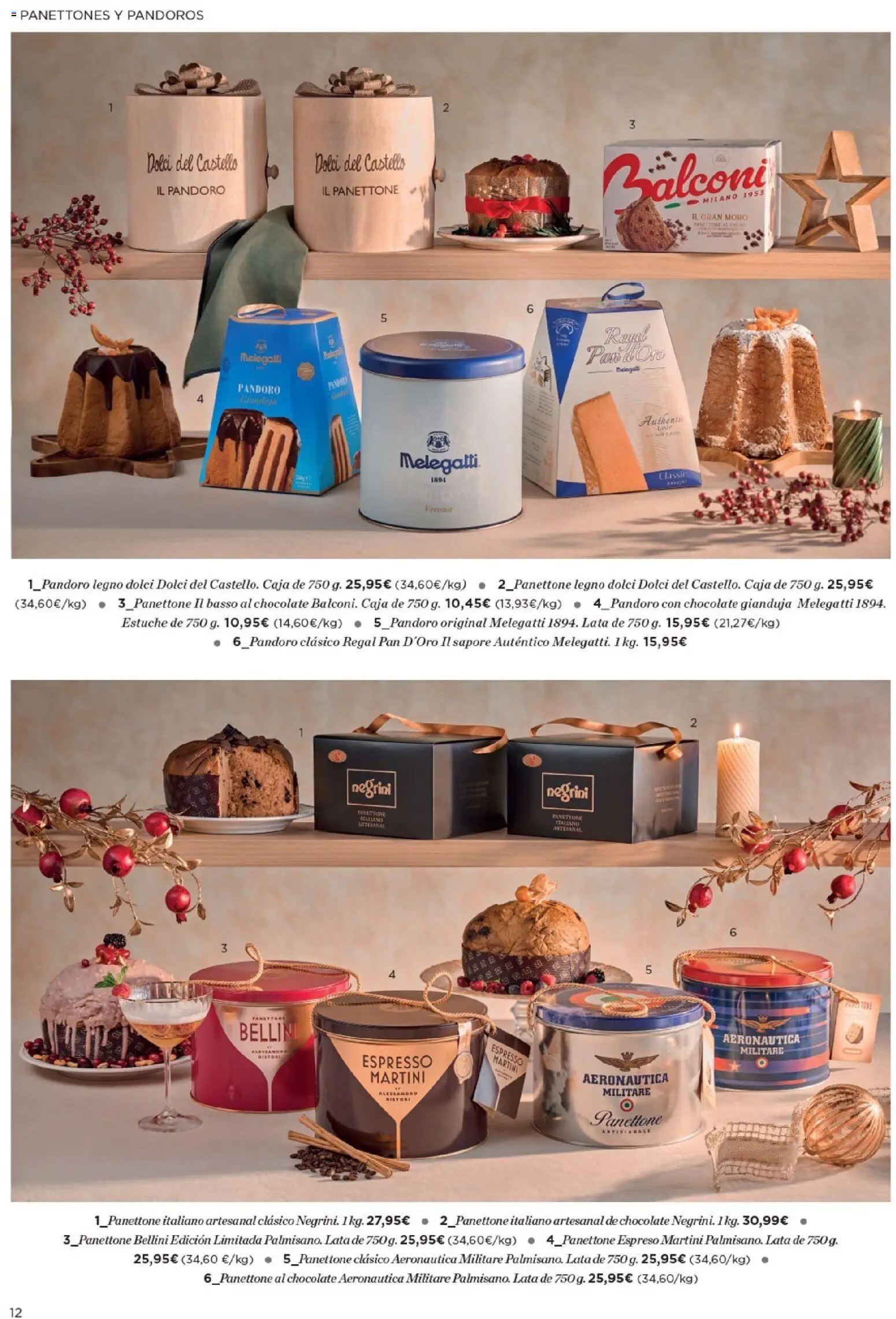 Hipercor - Dulces de Navidad │ válido desde el 20.11.2025 | Página: 12 | Productos: Pan, Chocolate, Φρυγανιές σικάλεως, Caja