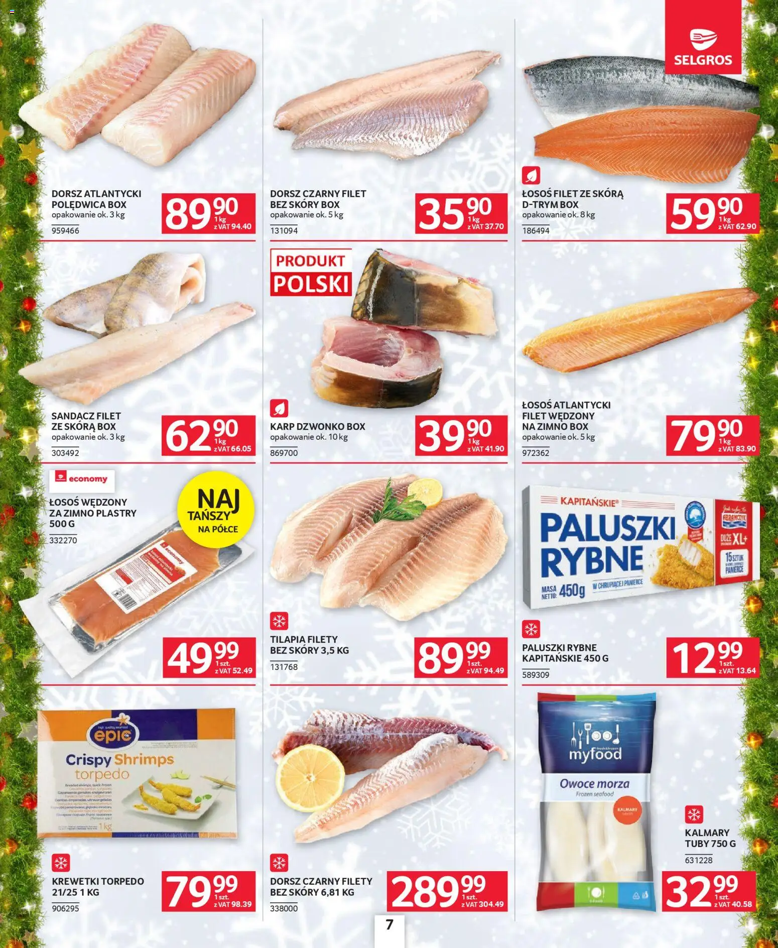 Selgros cash&carry Gazetka - Oferta dla gastronomii od 18.12.2025 | Strona: 7 | Produkty: Łosoś atlantycki, Kalmary, Owoce, Owoce morza