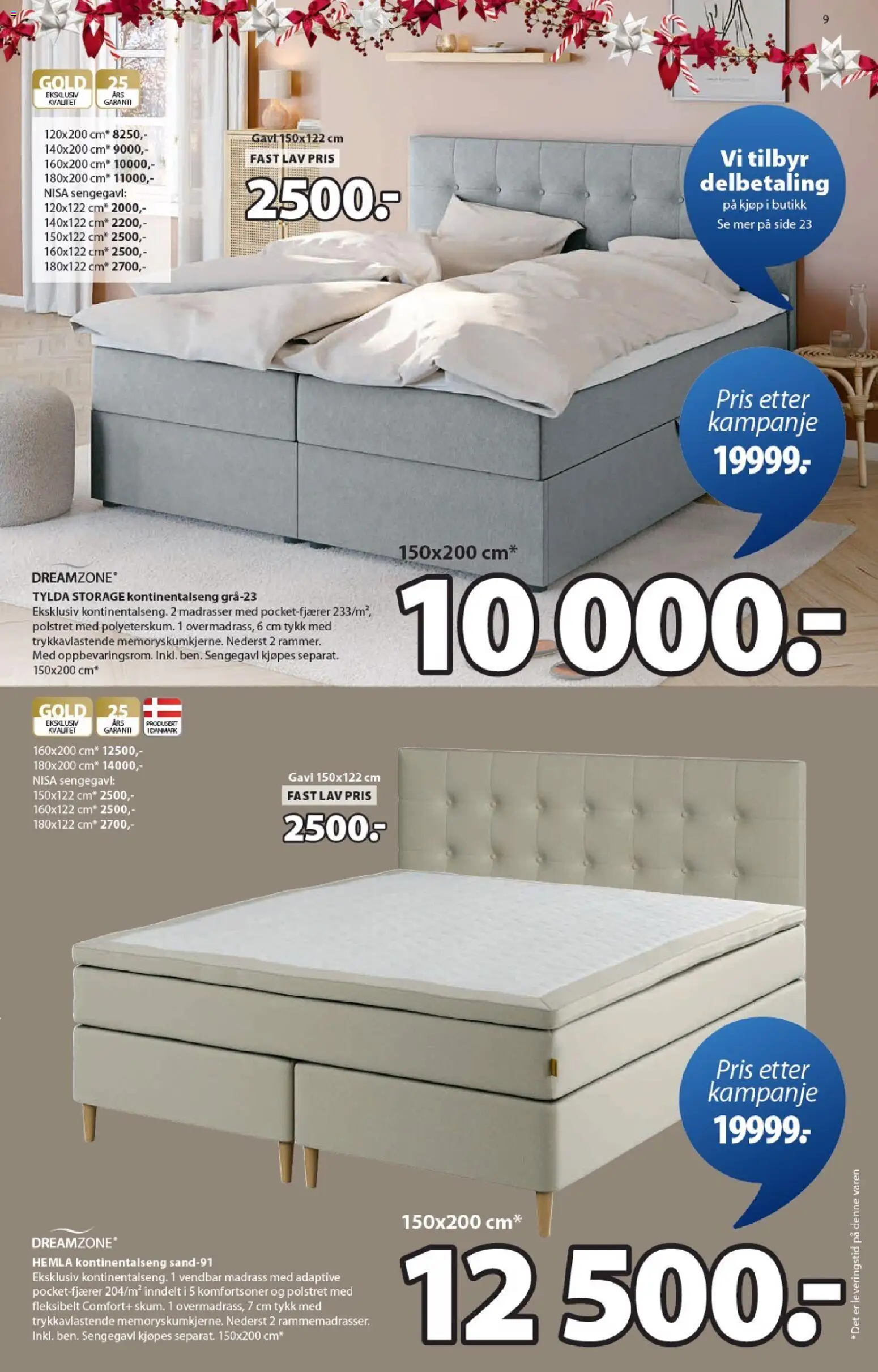 {H1} | Side: 9 | Produkter: Kontinentalseng, Суміш дитяча, Madrass, Sengegavl