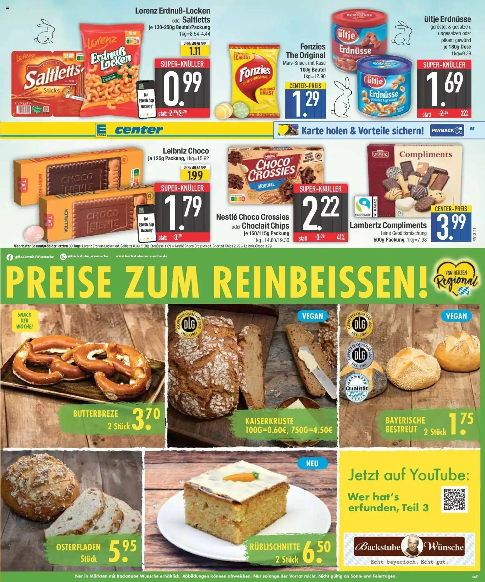 E center Prospekt München	 – gültig ab 23.03.2026 | Seite: 11 | Produkte: Ultje erdnusse, Erdnüsse, Käse, Chips