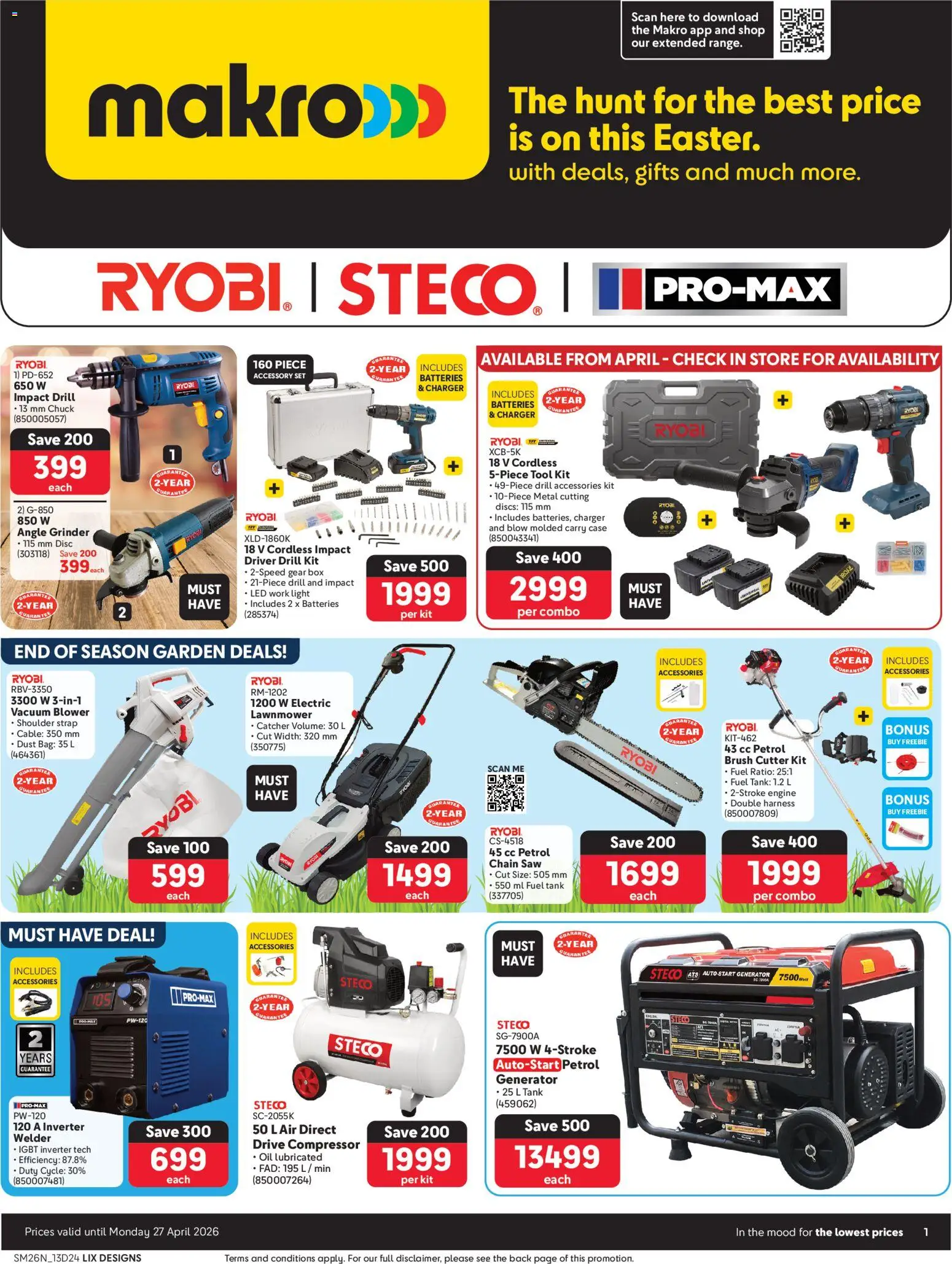 New Makro catalogue – valid from 08.04.2026 | Page: 1 | Products: Cable, Tank, Charger, Light