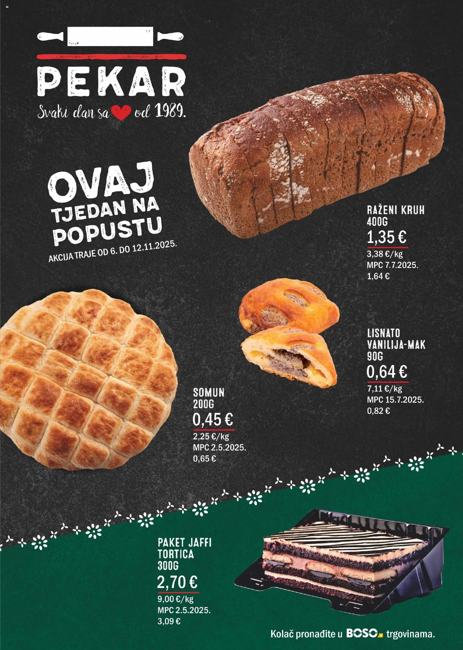 Boso katalog | vrijedi od 06.11.2025 | Stranica: 2 | Proizvodi: Somun, Kruh