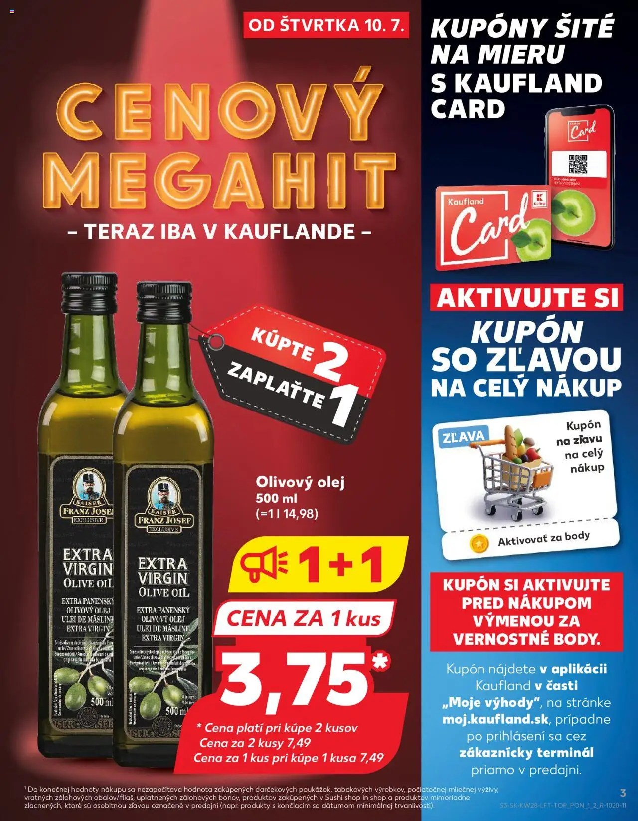 Kaufland Partizánske │ platný od 10.07.2025 | Strana: 3 | Produkty: Olej, Olivový olej, Sushi