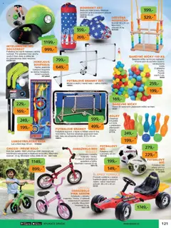 Náhled letáku Dráčik leták od 03.10.2025 | Strana: 121 | Produkty: Mošt, Luk, Fotbalový míč, Odrážedlo