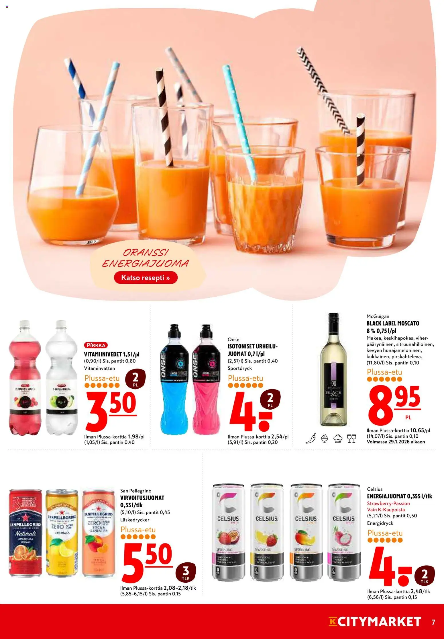 K-Citymarket tarjoukset – voimassa 02.02.2026 alkaen | Sivu: 7 | Tuotteet: Virvoitusjuomat, Energiajuoma