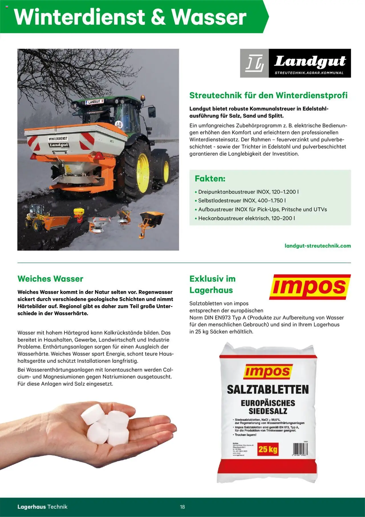 Lagerhaus - Kommunalfolder gültig ab 25.09.2025 | Seite: 18 | Produkte: Wasser, Salz