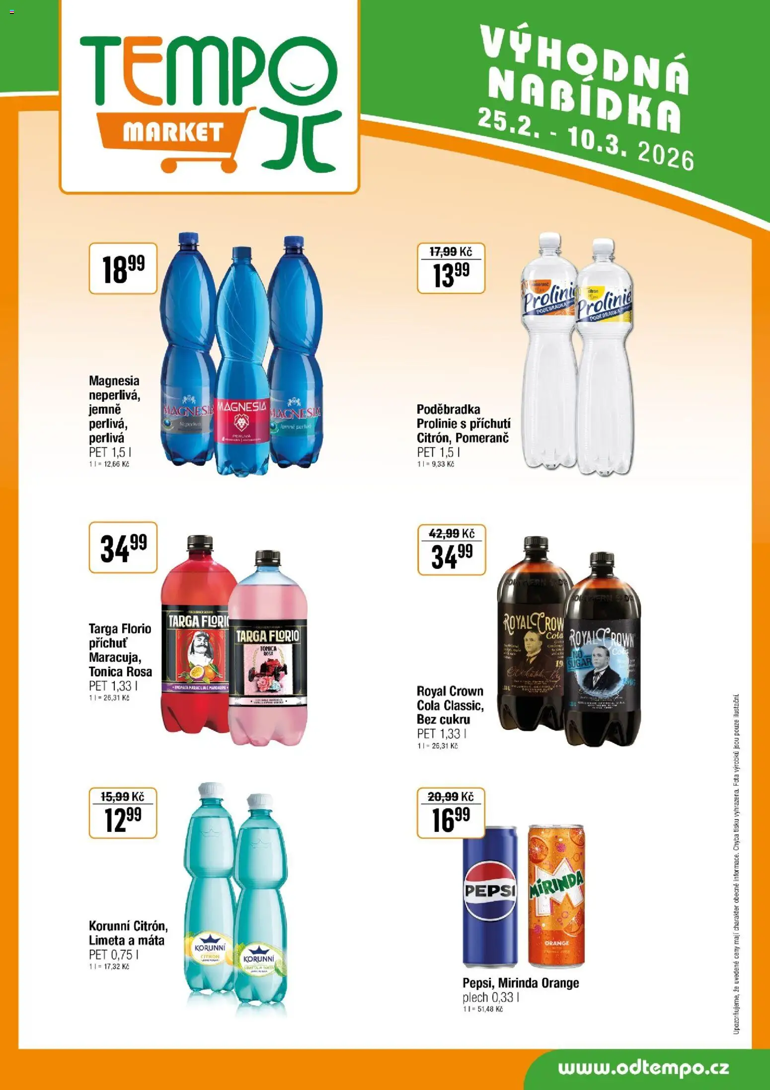Tempo leták od 25.02.2026 | Strana: 12 | Produkty: Maracuja, Pepsi, Prolinie, Cola