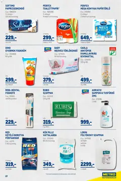 Metro - Nagy Ajánlatok Kiskereskedőknek - amely érvényes a következő dátumtól: 01.02.2026 | Oldal: 27 | Termékek: Papírtörlő, Borotva, Folyékony szappan, Fogkefe