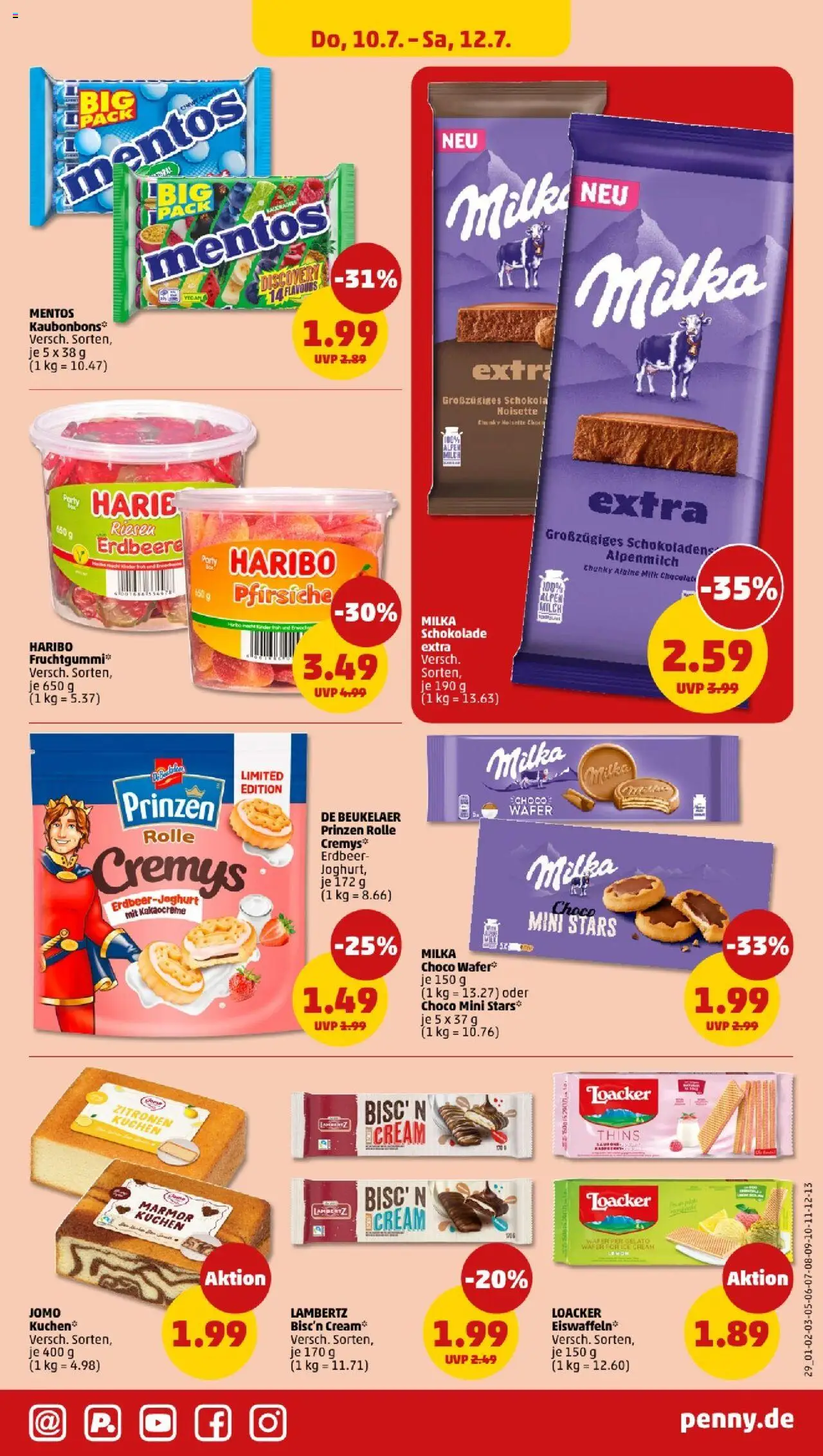 Penny - Sachsen-Anhalt - gültig ab dem 07.07.2025 | Seite: 29 | Produkte: Haribo, Milch, Schokolade, Milka schokolade