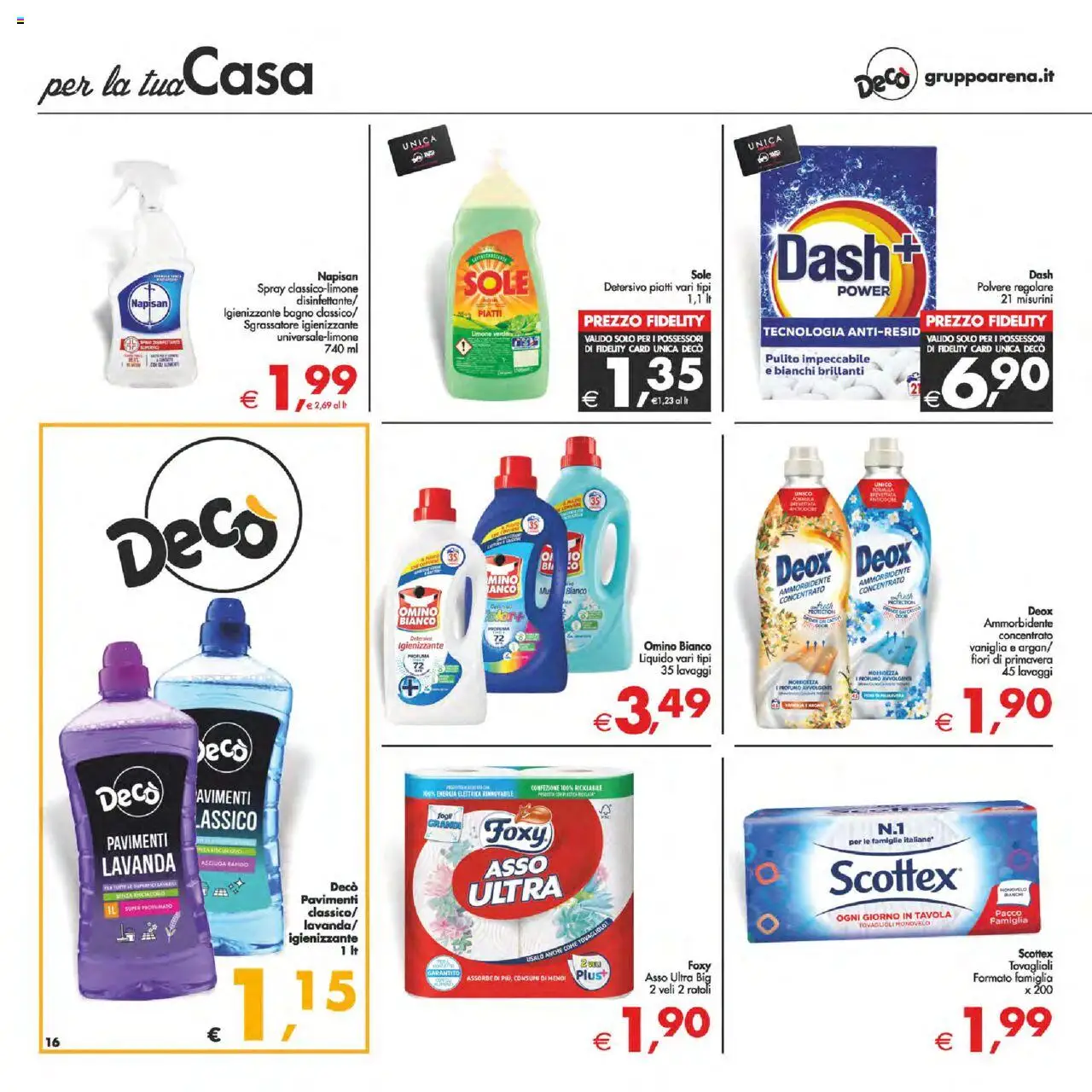 Volantino Decò del 14.10.2025 | Pagina: 16 | Prodotti: Sgrassatore, Limone, Lavanda, Bagno