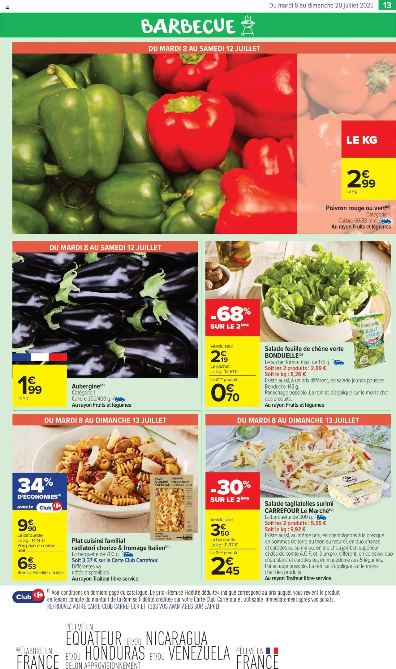  | Page: 15 | Produits: Chorizo, Barbecue, Poivron, Pommes