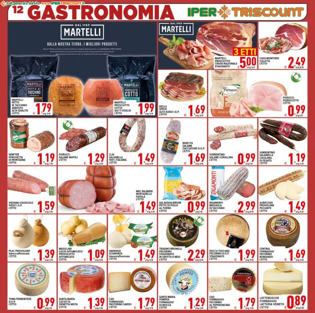 Volantino Ipertriscount del 17.09.2025 | Pagina: 12 | Prodotti: Salamella, Salame, Pollo, Prosciutto