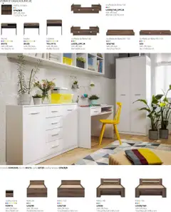 Pogląd oferty "Black Red White Gazetka - Katalog rodzinnych wnętrz" - ważna od 24.05.2024 | Strona: 62 | Produkty: Łóżko, Komoda, Szafka nocna, Toaletka