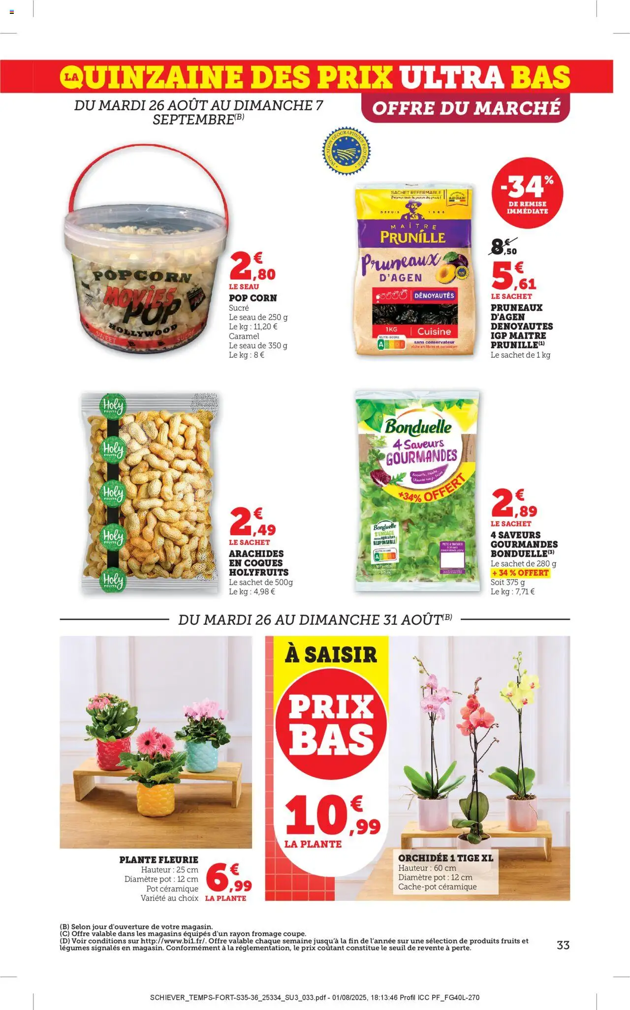  | Page: 33 | Produits: Sucre, Popcorn, Pruneaux, Orchidée