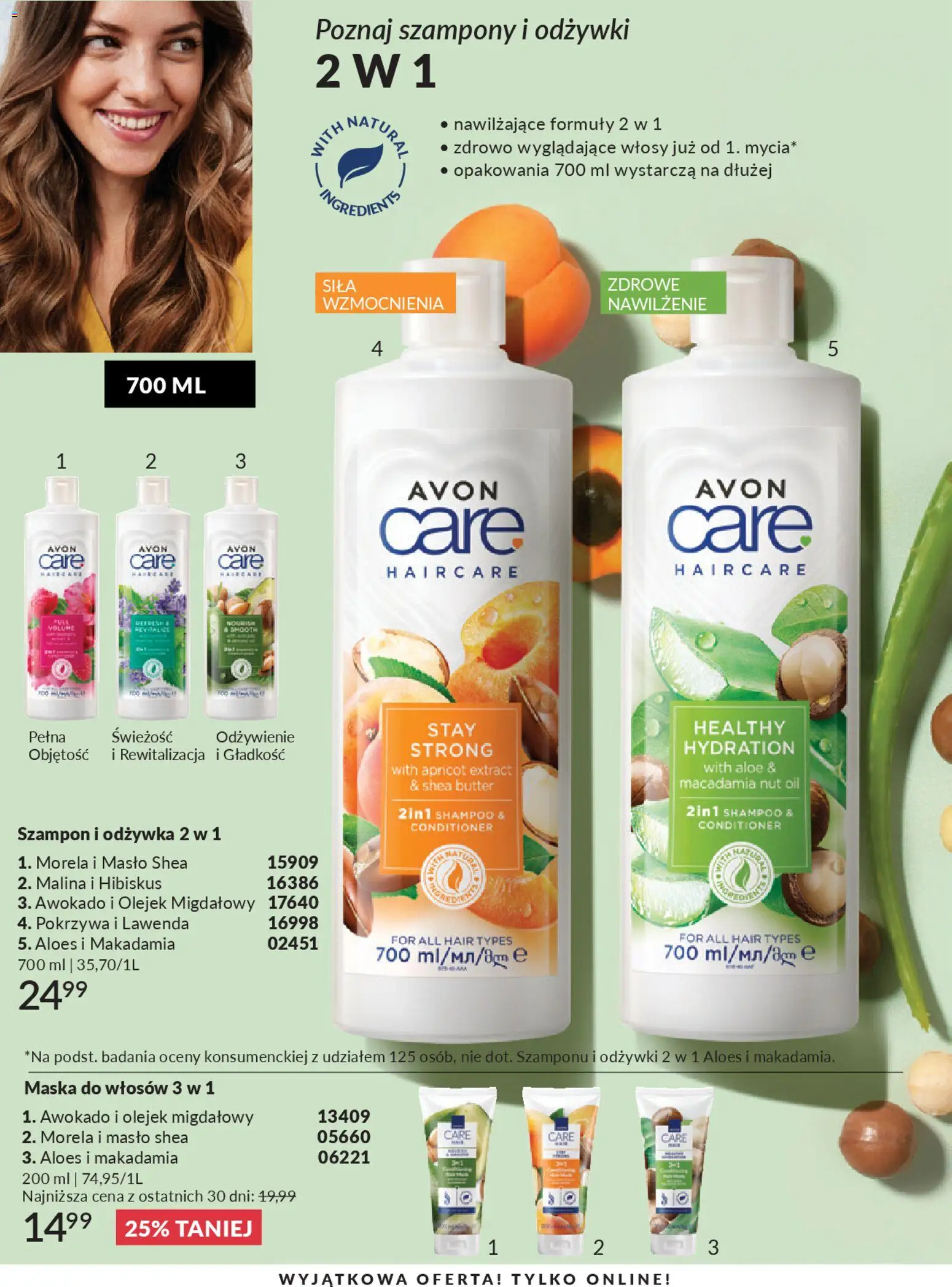 Avon Katalog 3 2026 od 01.03.2026 | Strona: 206 | Produkty: Malina, Szampon, Odżywka, Awokado