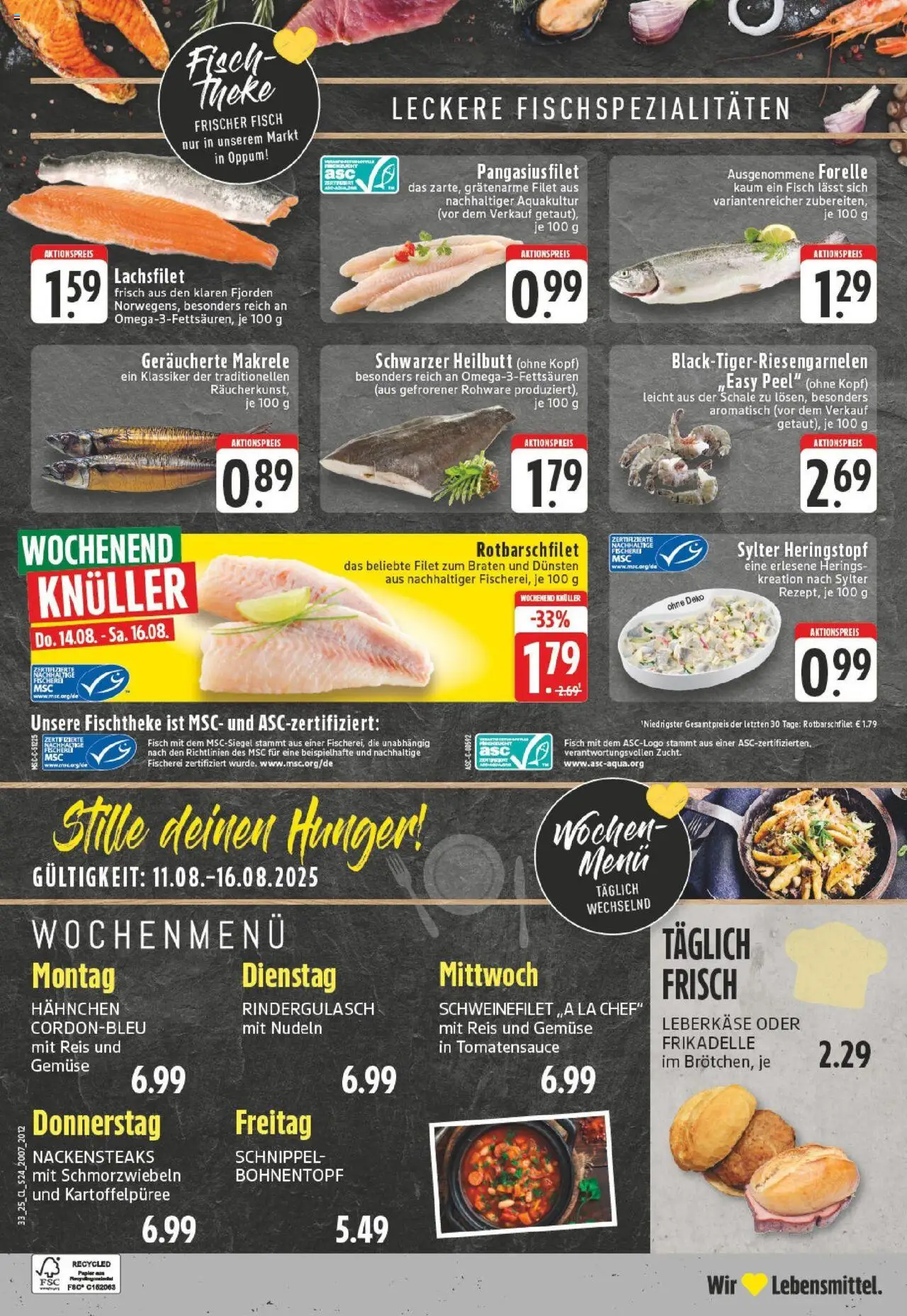 Edeka prospekt Krefeld	 - gültig ab dem 11.08.2025 | Seite: 24 | Produkte: Rindergulasch, Hahnchen, Gemüse, Leberkase