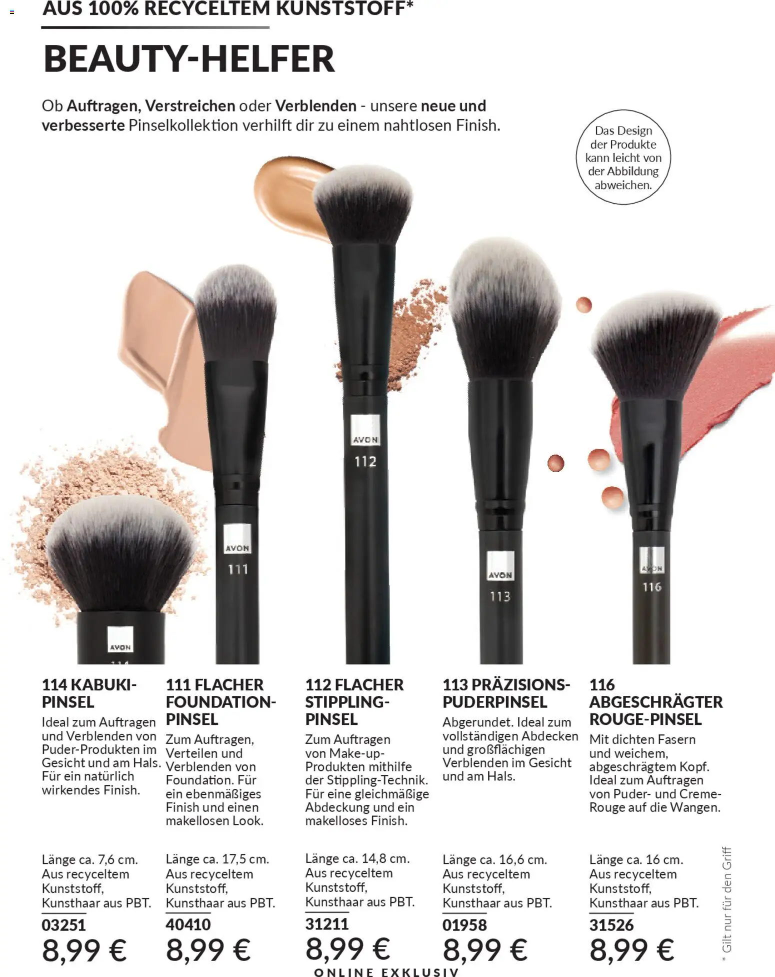 AVON Katalog März 2026 – gültig ab 01.03.2026 | Seite: 189 | Produkte: Puder, Pinsel, Creme, Rougepinsel