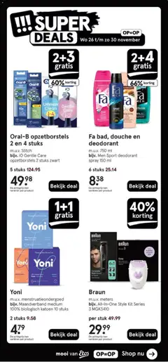 Fa bad, douche en deodorant, m.u.v. 750 ml bijv. Men Sport deodorant spray 150 ml - Voorbeeld van een folder van Etos, geldig van 24.11.2025 | Pagina: 23 | Producten: Deodorant, Kan, Douche