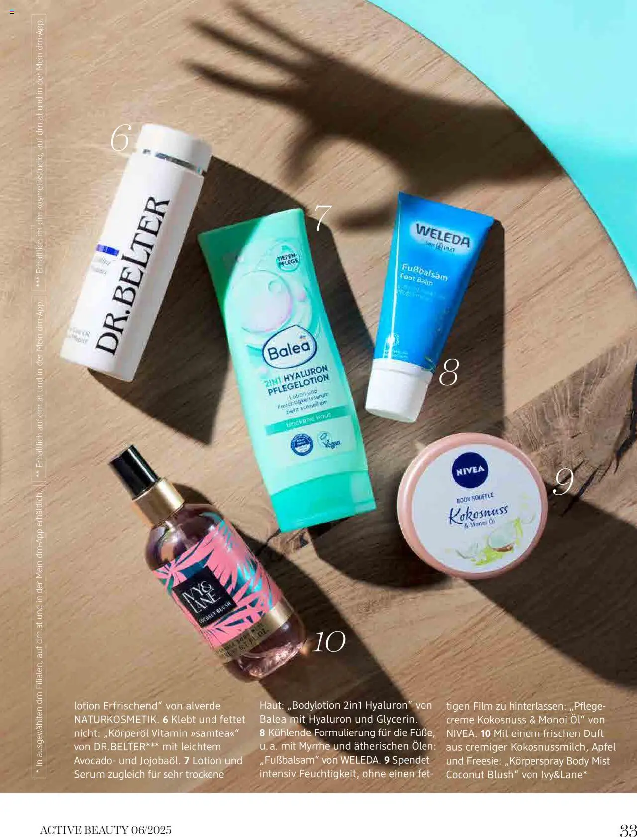 dm drogerie markt Active Beauty Magazin 06/2025 gültig ab 05.06.2025 | Seite: 33 | Produkte: Avocado, Duft, Creme, Öl