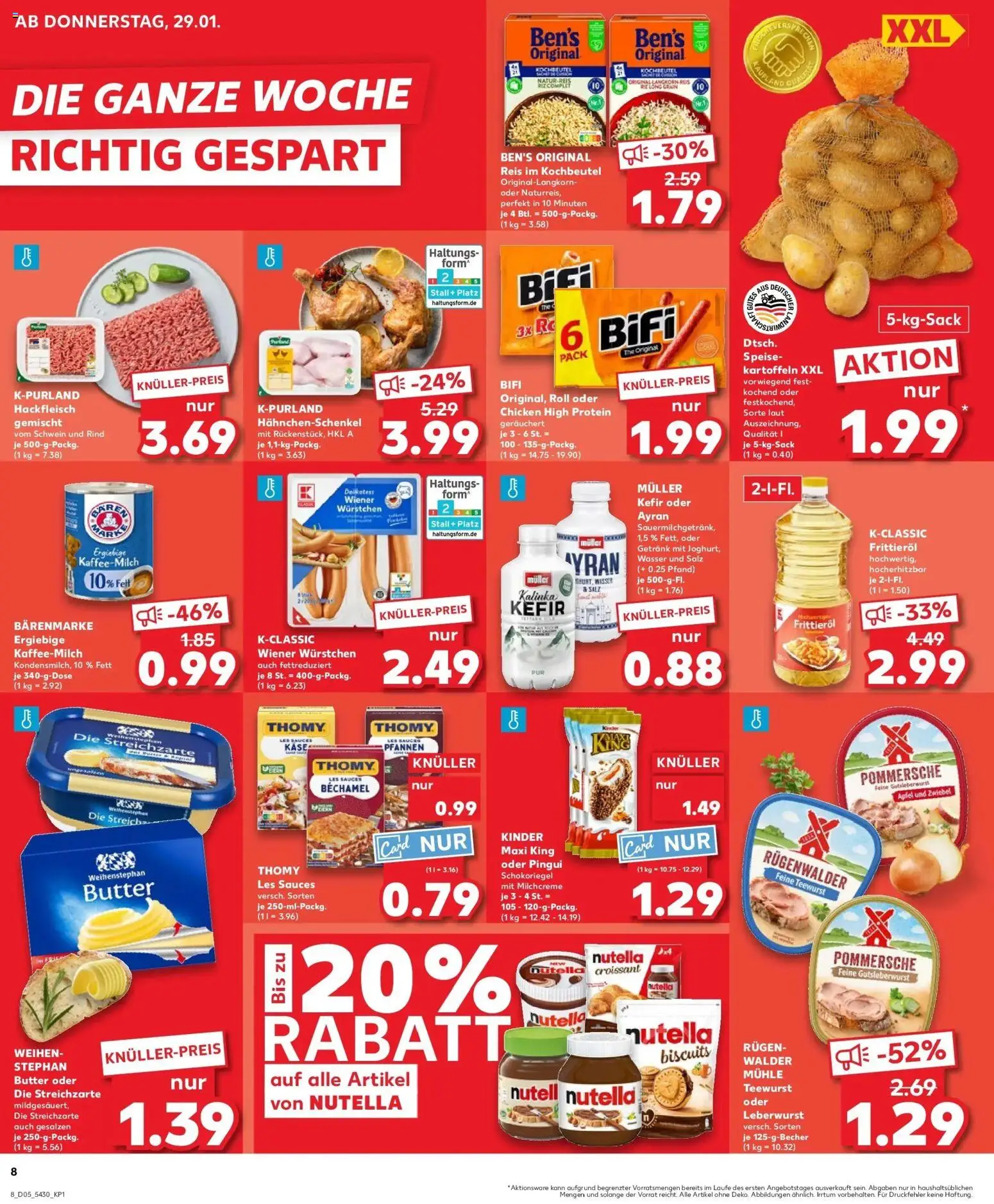 Kaufland prospekt Krumbach (Schwaben)	 – gültig ab 02.02.2026 | Seite: 8 | Produkte: Kefir, Bifi, Salami, Hackfleisch
