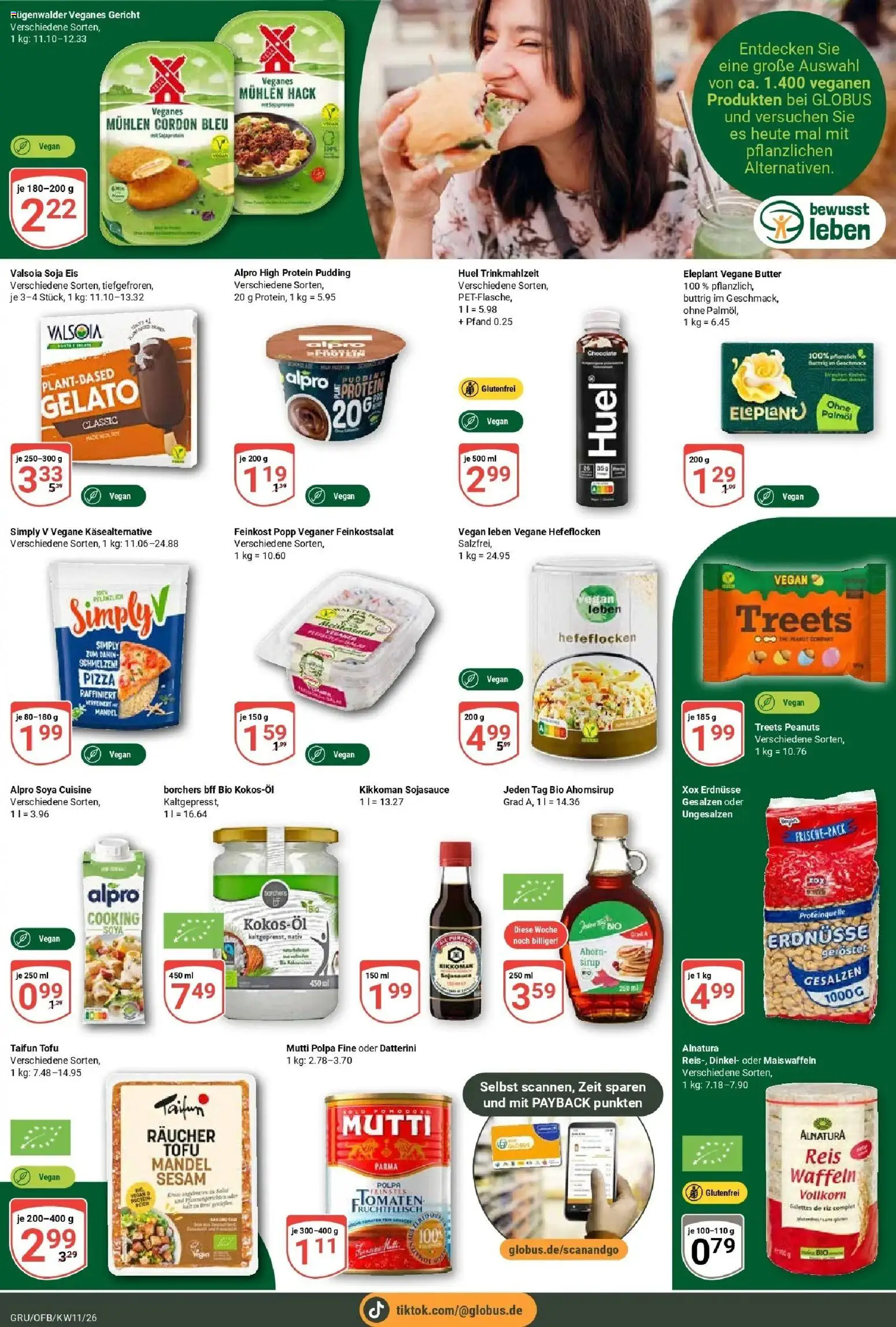 Globus prospekt Grünstadt	 – gültig ab 09.03.2026 | Seite: 15 | Produkte: High protein pudding, Pudding, Alpro, Eis