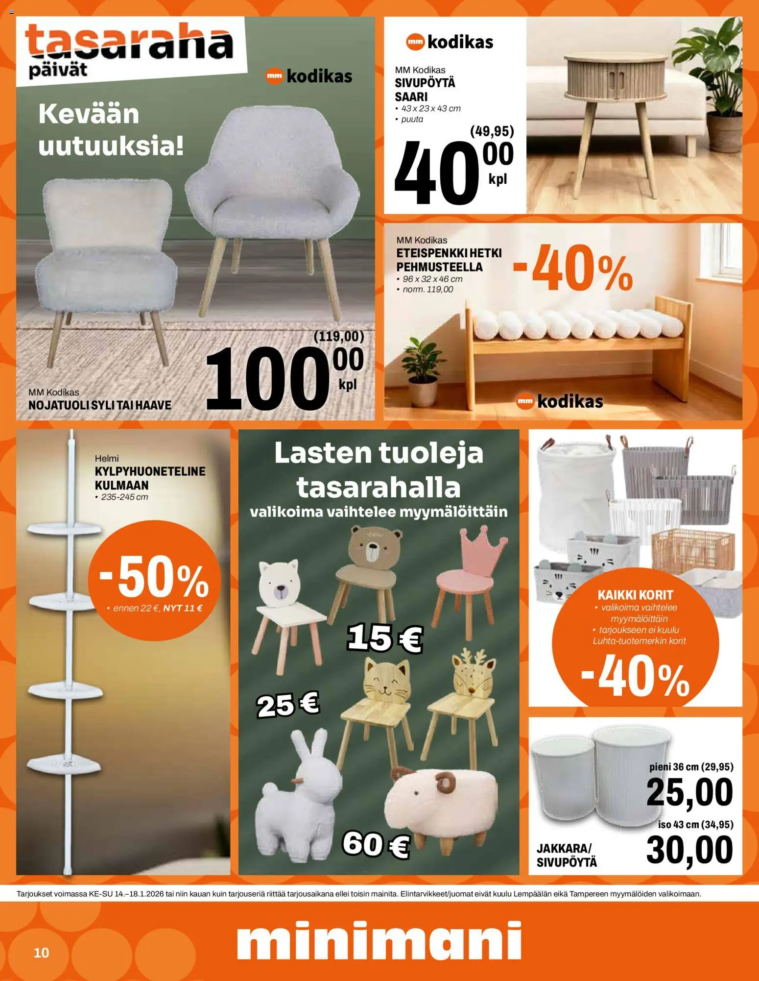 Minimani tarjoukset – voimassa 14.01.2026 alkaen | Sivu: 10 | Tuotteet: Nojatuoli