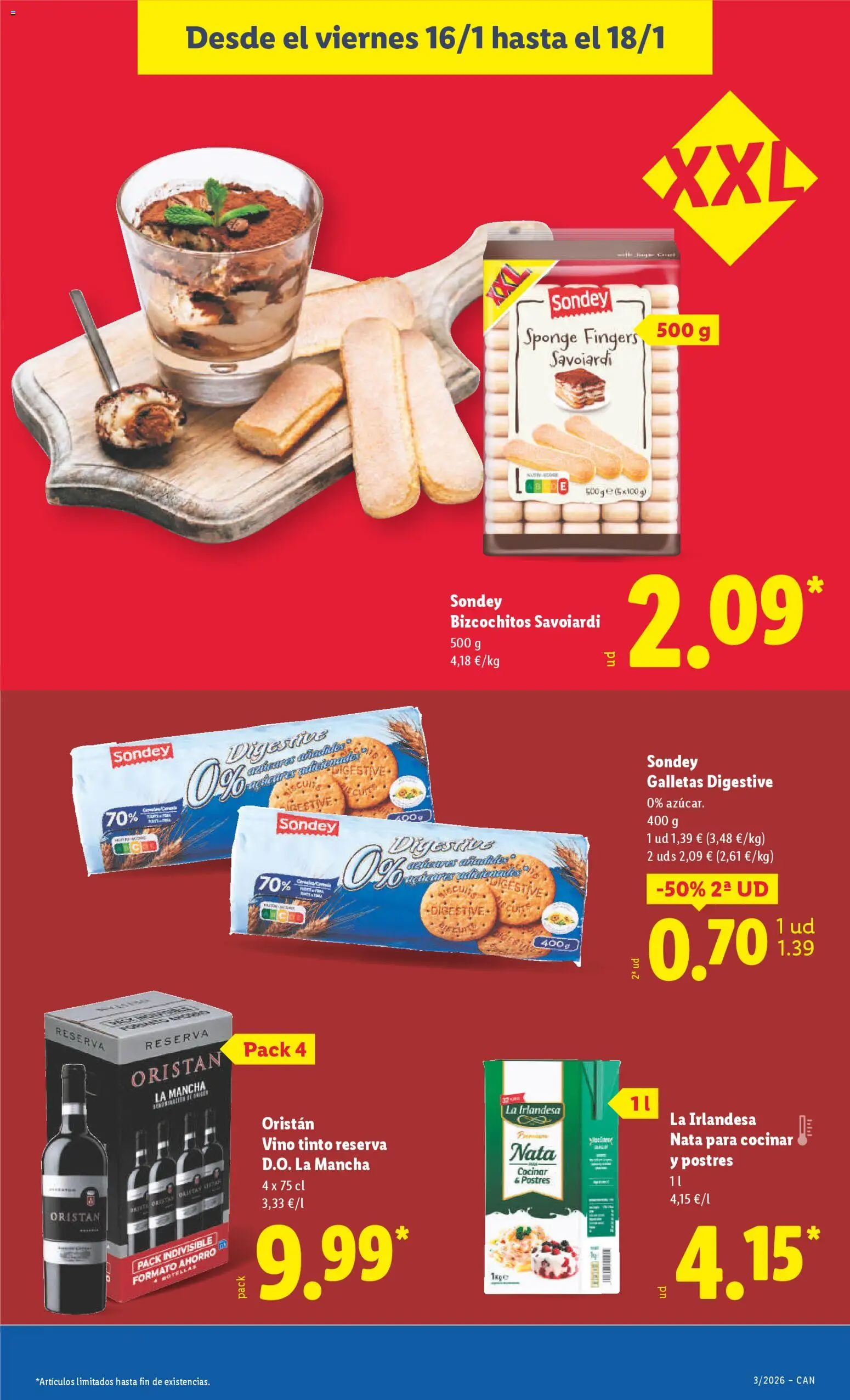 Lidl -Canarias │ válido desde el 12.01.2026 | Página: 17 | Productos: Πιατοθήκη, Vino, Galletas