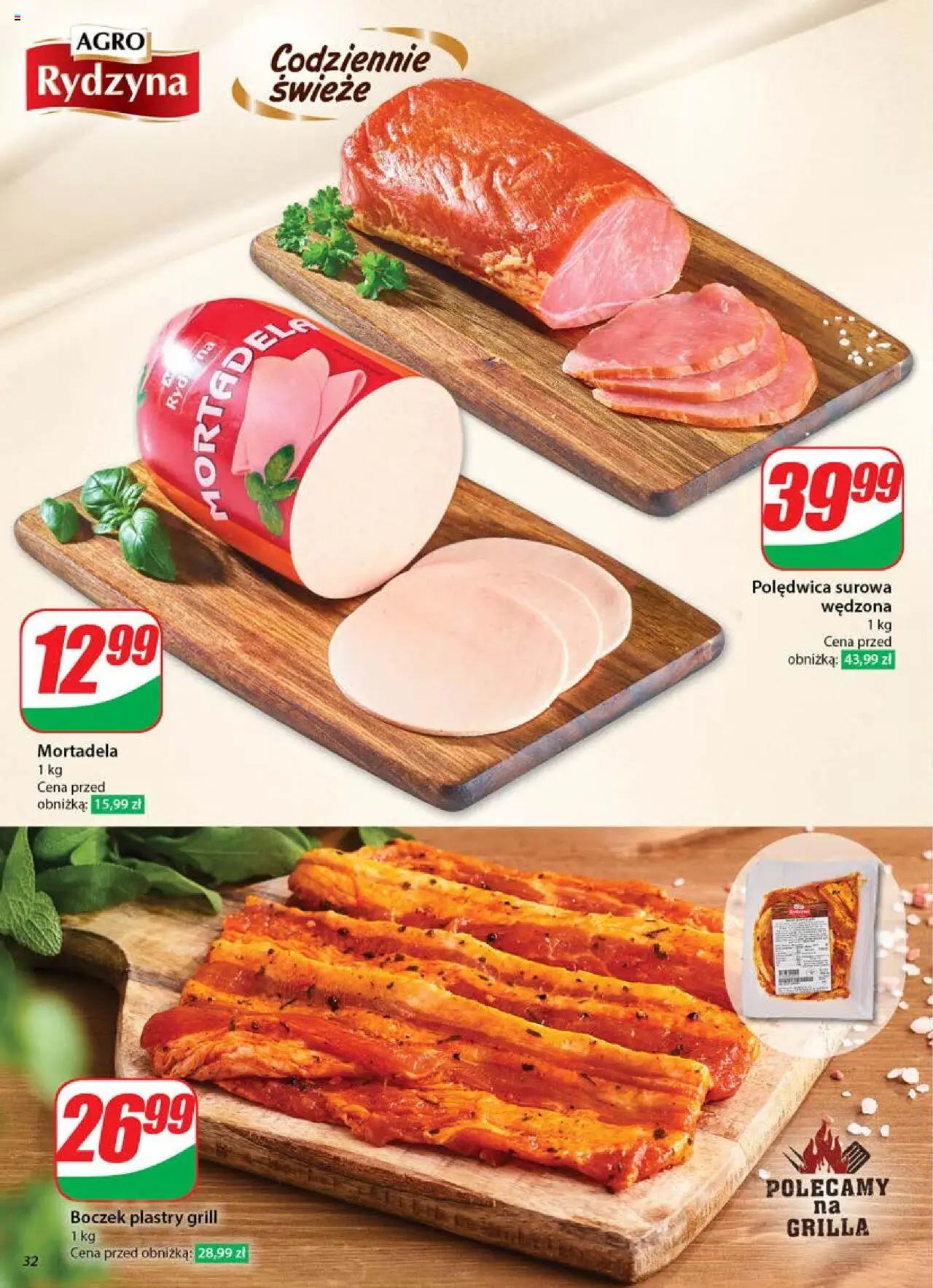 Dino Gazetka od 04.06.2025 | Strona: 32 | Produkty: Mortadela, Grill, Boczek
