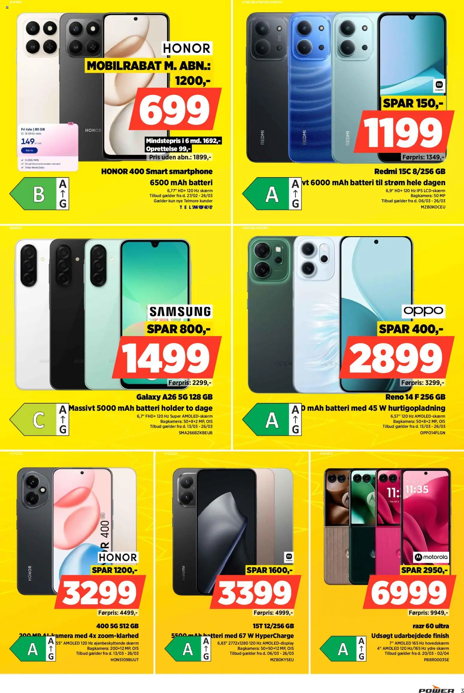 Power tilbudsavis – gyldig fra 20.03.2026 | Side: 3 | Produkter: Skærm, Smartphone, Batteri