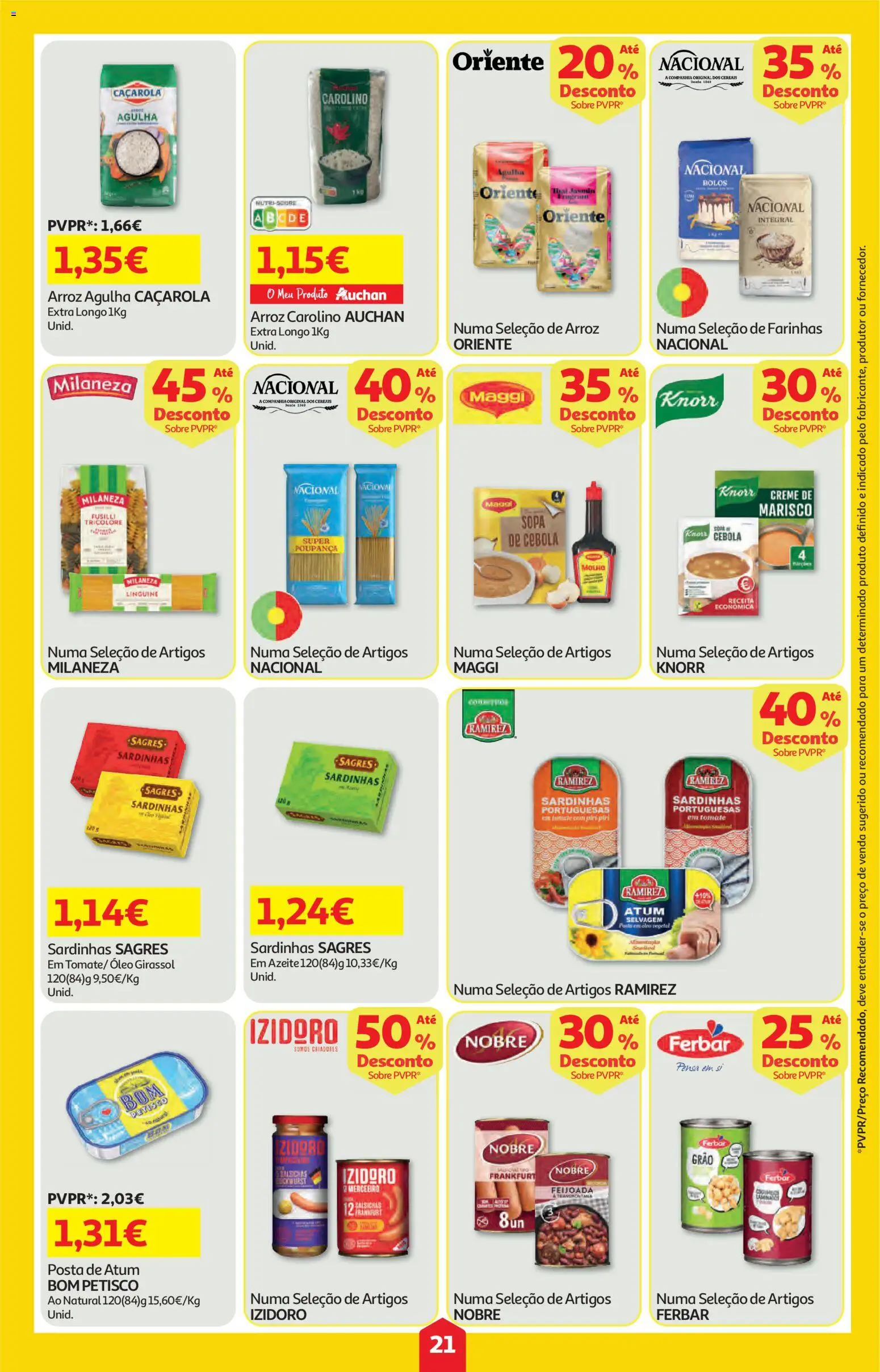 Auchan folheto │ válido de 05.02.2026 | Página: 21 | Produtos: Atum, Milaneza, Cebola, Óleo