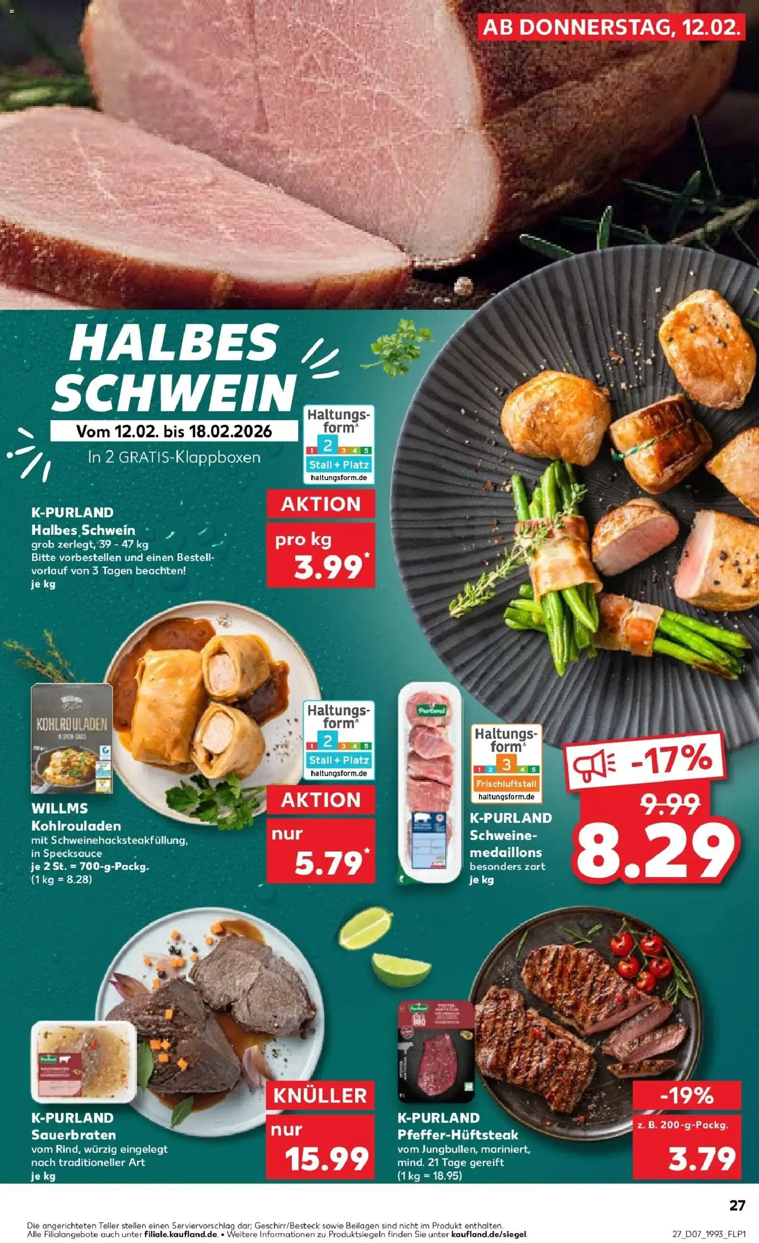 Kaufland prospekt Marktredwitz	 – gültig ab 16.02.2026 | Seite: 27 | Produkte: Steak