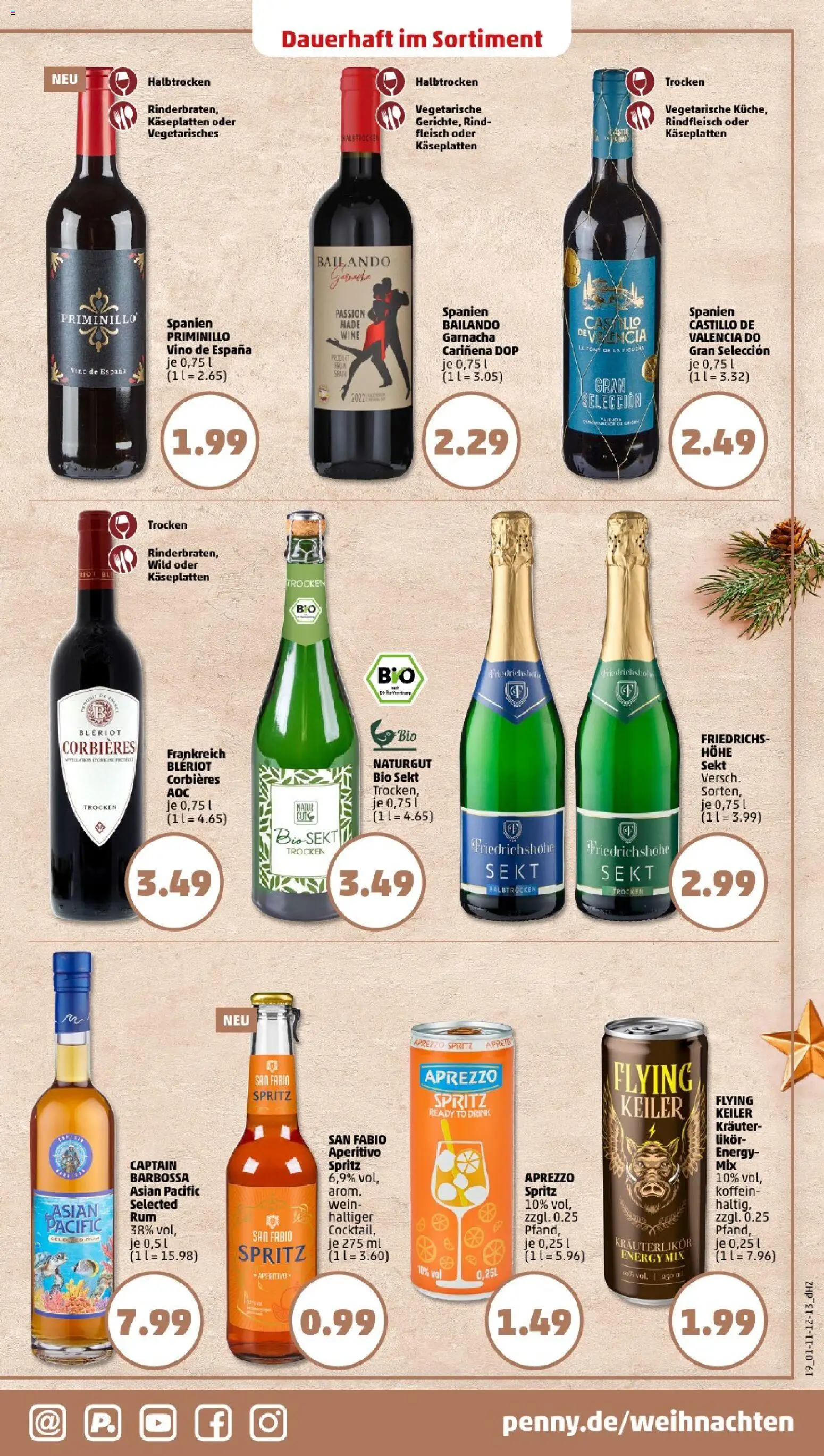 Penny - Sachsen-Anhalt – gültig ab 03.11.2025 | Seite: 21 | Produkte: Energy, Sekt, Wein, Fleisch