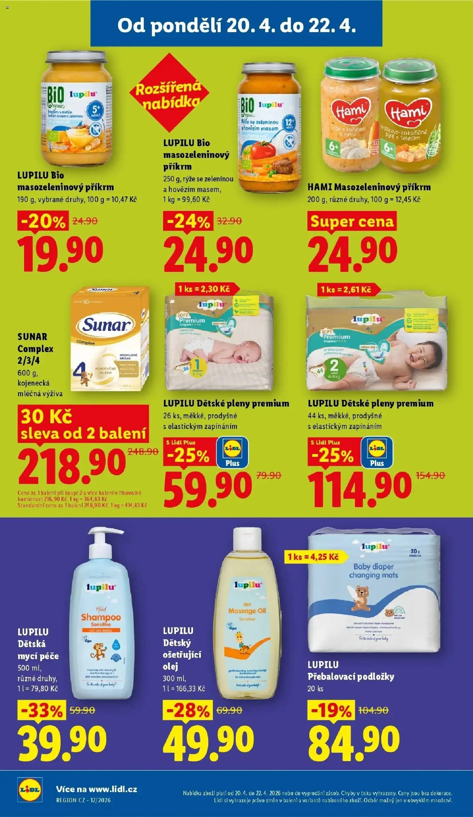 Lidl aktuální leták od 20.04.2026 | Strana: 27 | Produkty: Olej, Rýže, Sunar, Mléčná výživa